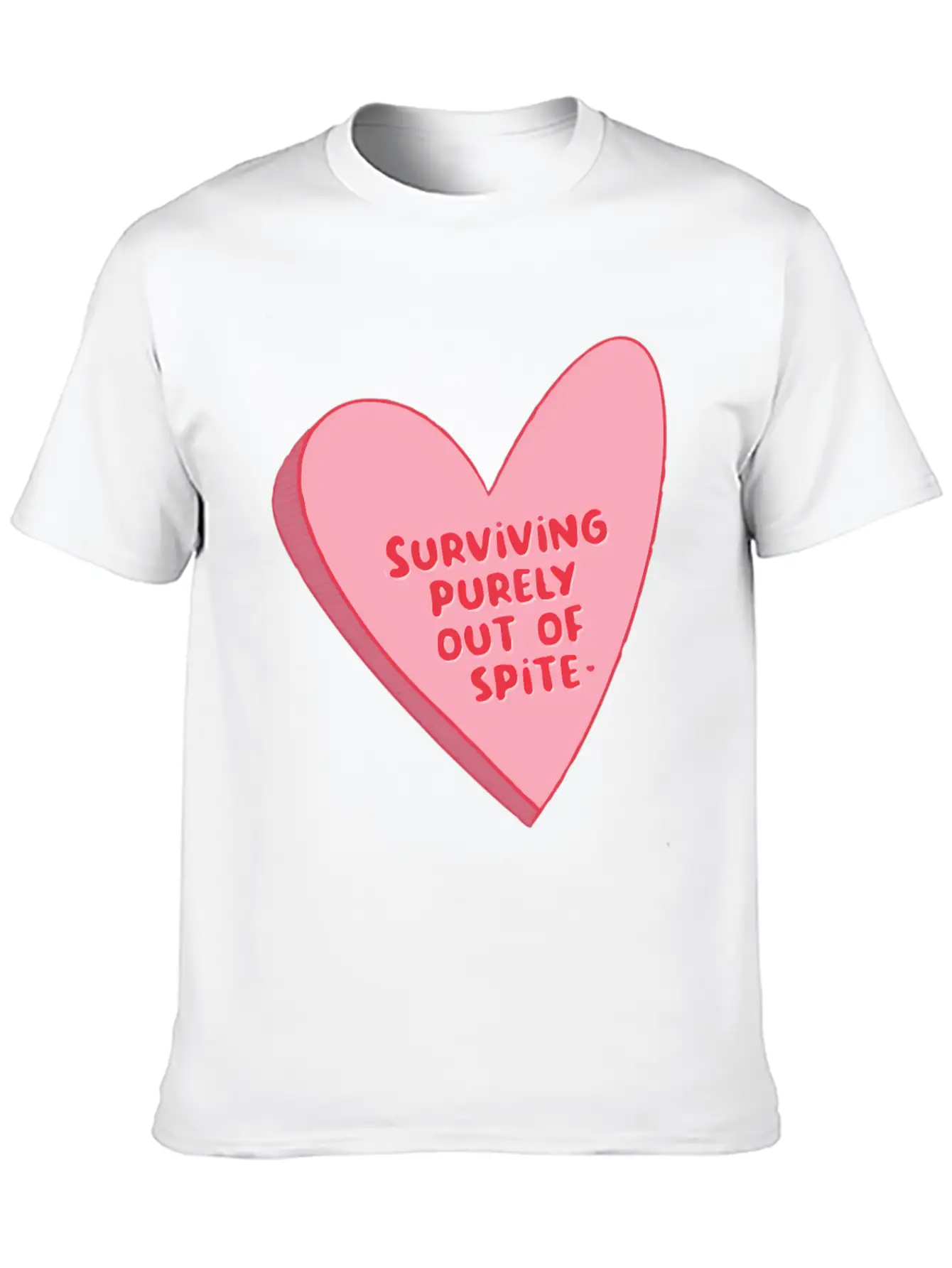 Surviving Purely Out Of Te Saying Unisex Short Sleeve Soft Cotton T-Shirt – Casual Everyday Wear