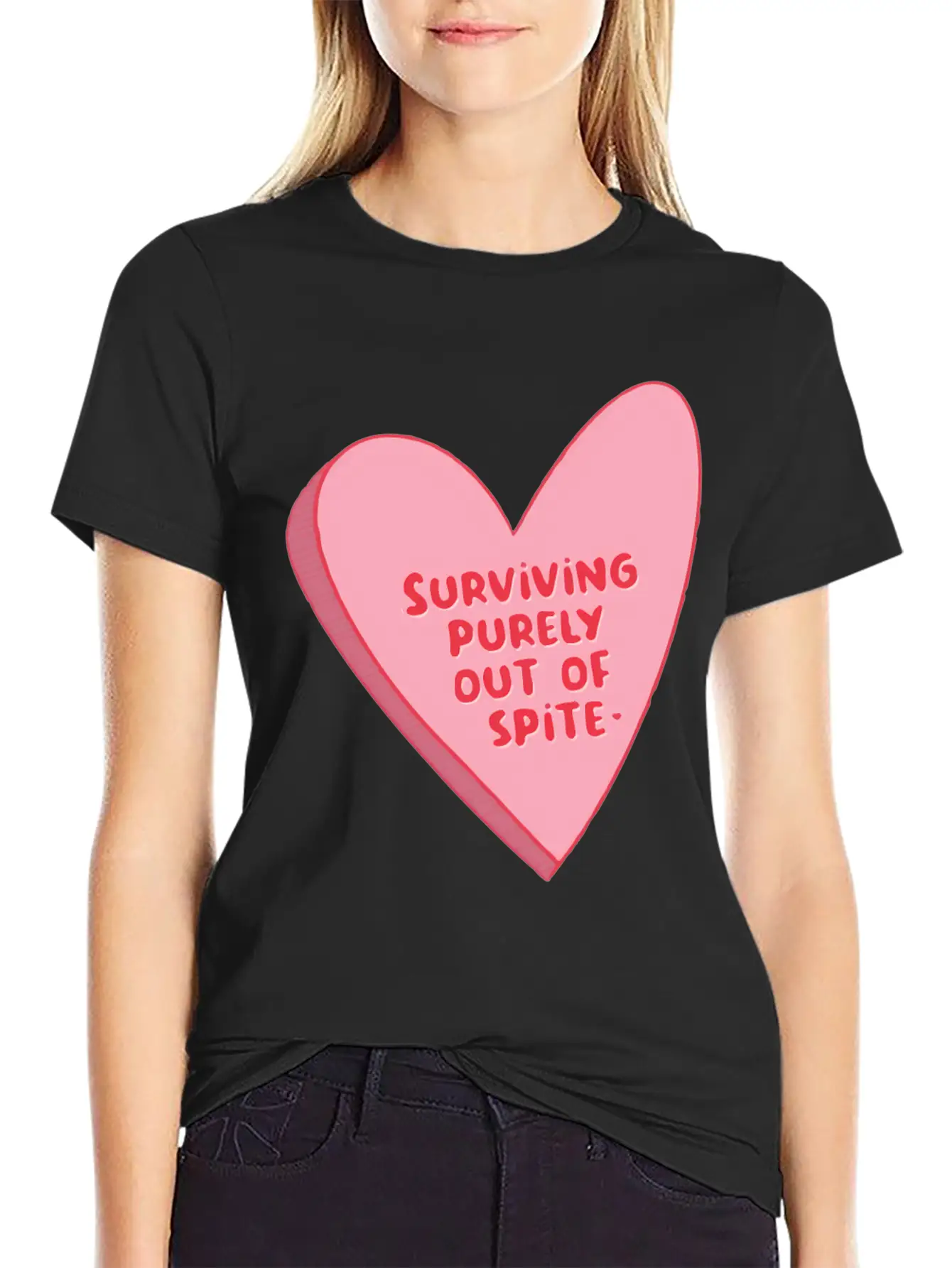 Surviving Purely Out Of Te Saying Unisex Short Sleeve Soft Cotton T-Shirt – Casual Everyday Wear