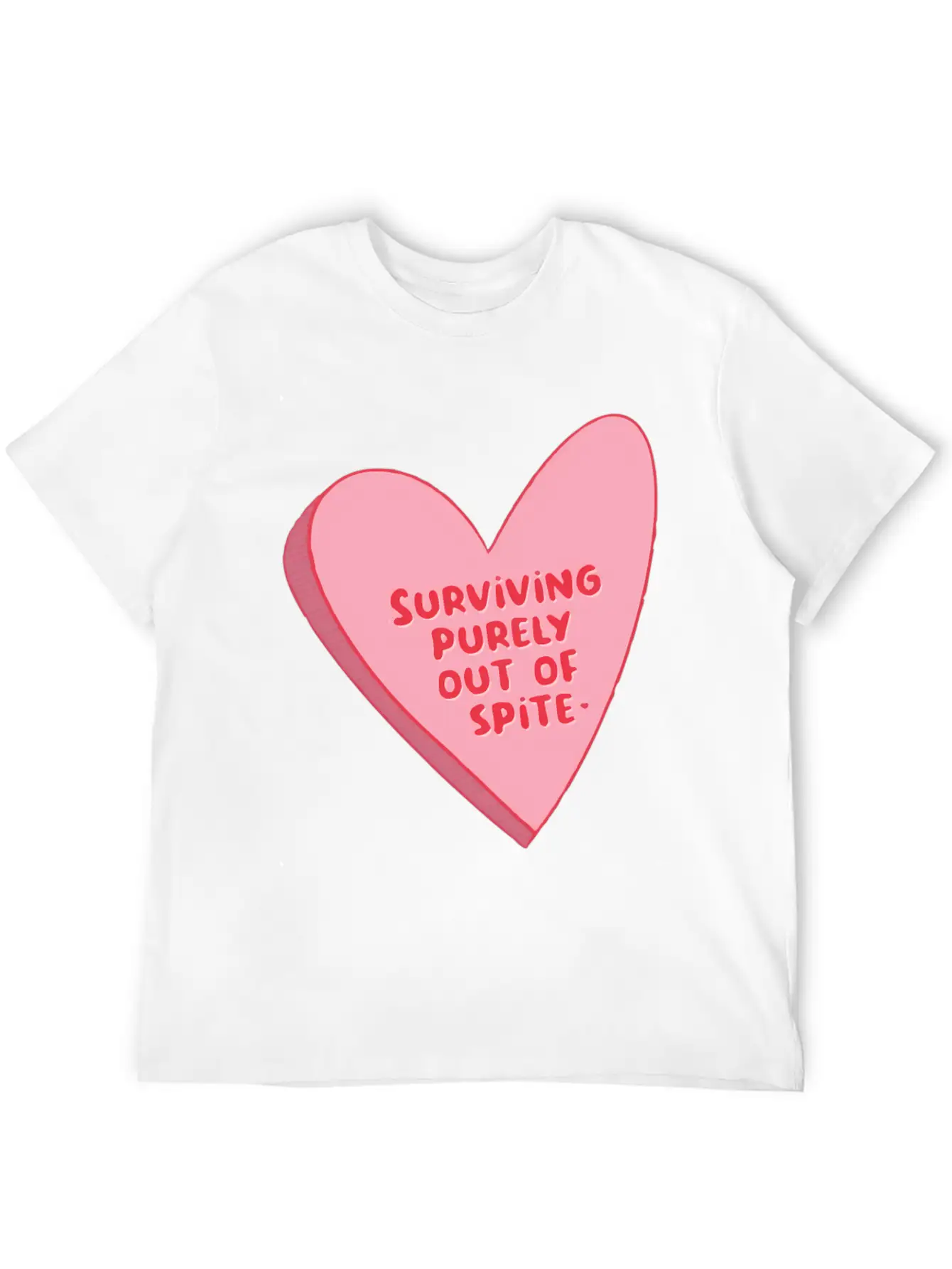 Surviving Purely Out Of Te Saying Unisex Short Sleeve Soft Cotton T-Shirt – Casual Everyday Wear