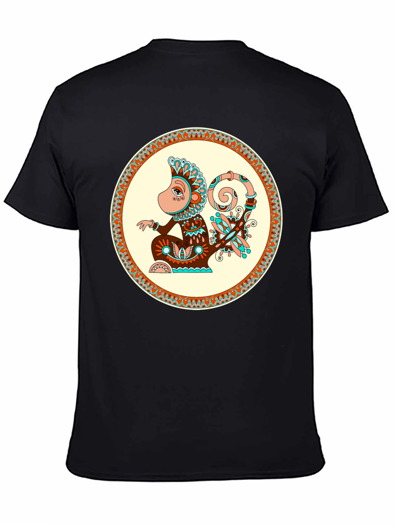 Monkey Graphic Print Crew Neck T-Shirt