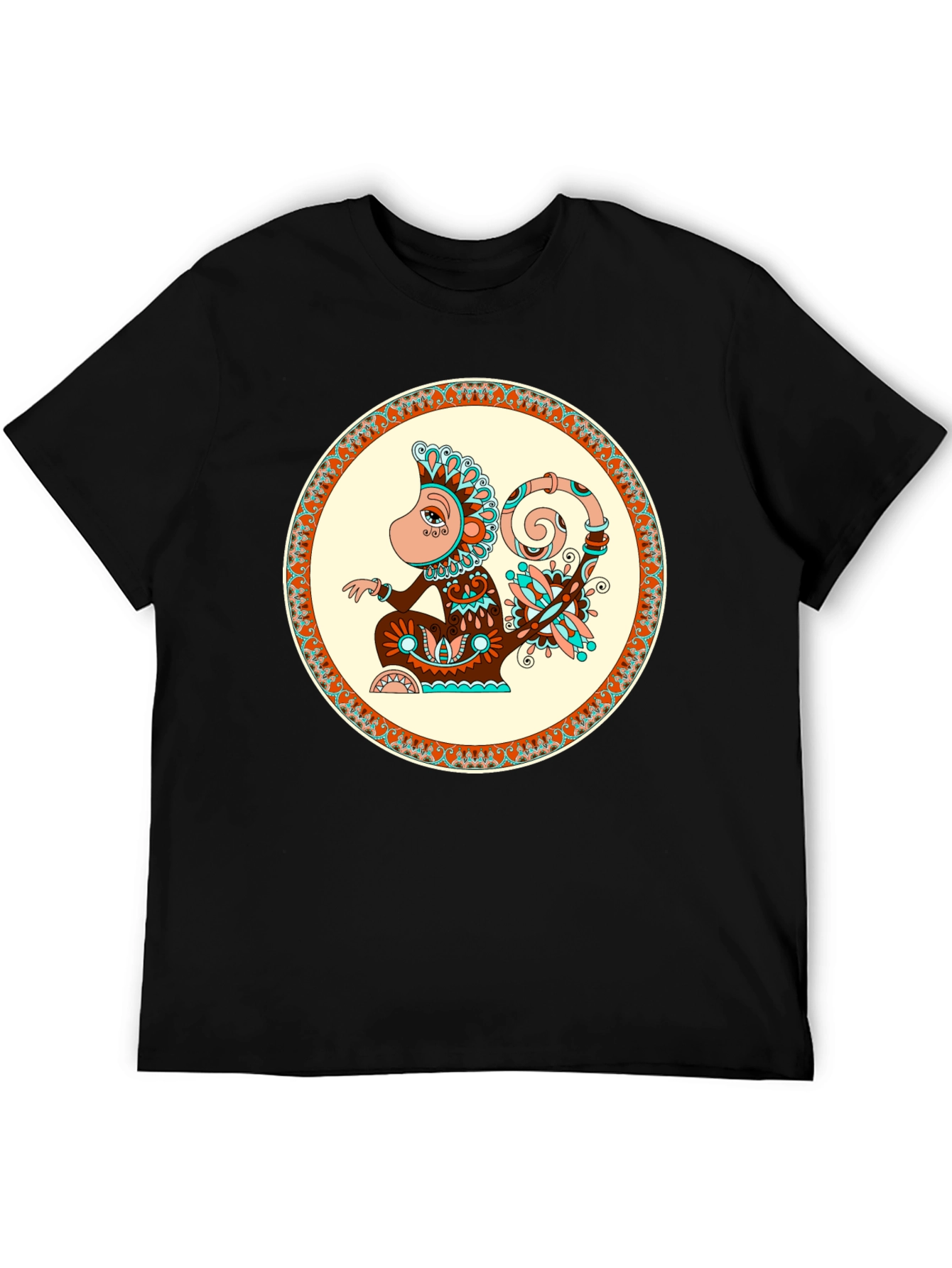 Monkey Graphic Print Crew Neck T-Shirt
