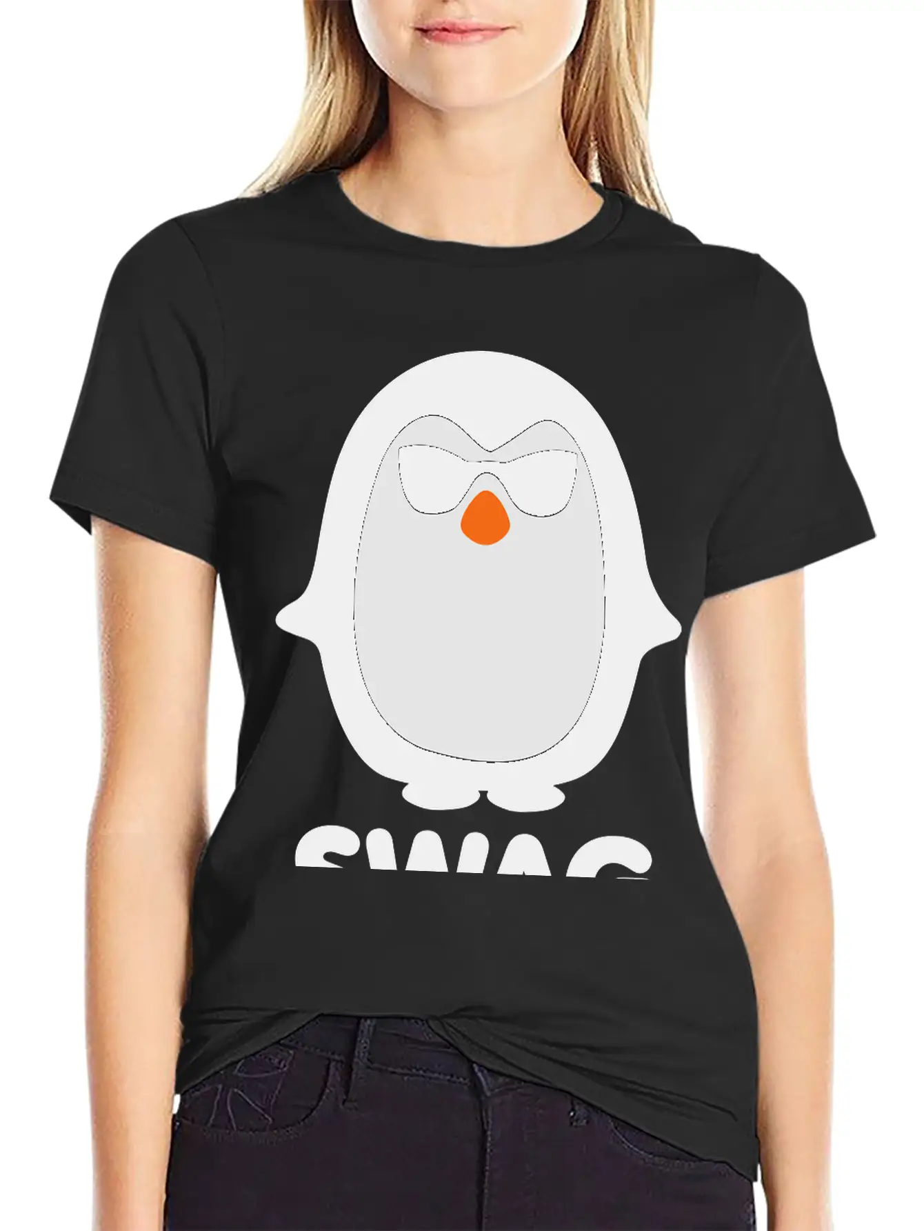 SWAG Pinguin Basic Graphic T-Shirt – Daily Comfort In Soft Cotton