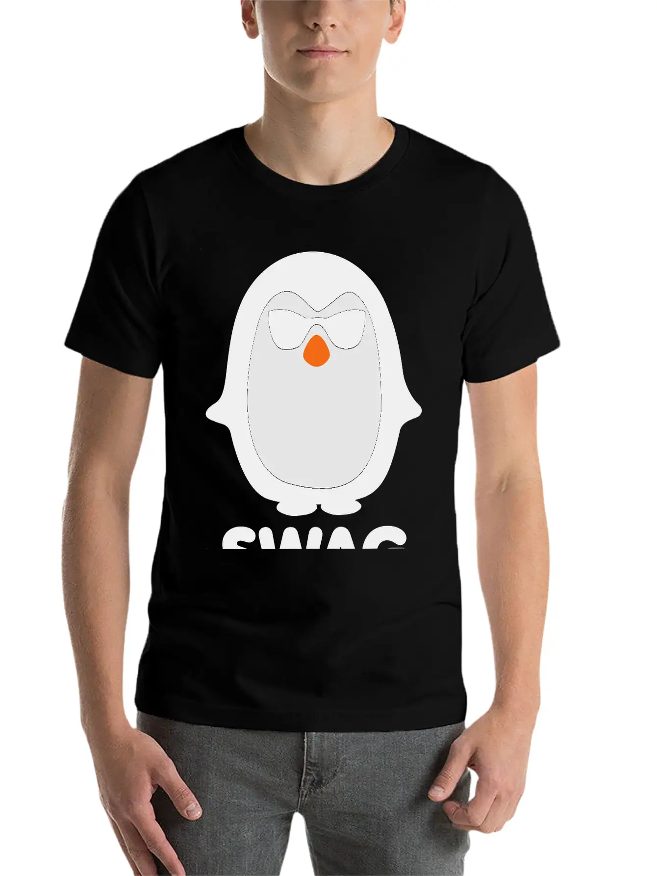 SWAG Pinguin Basic Graphic T-Shirt – Daily Comfort In Soft Cotton
