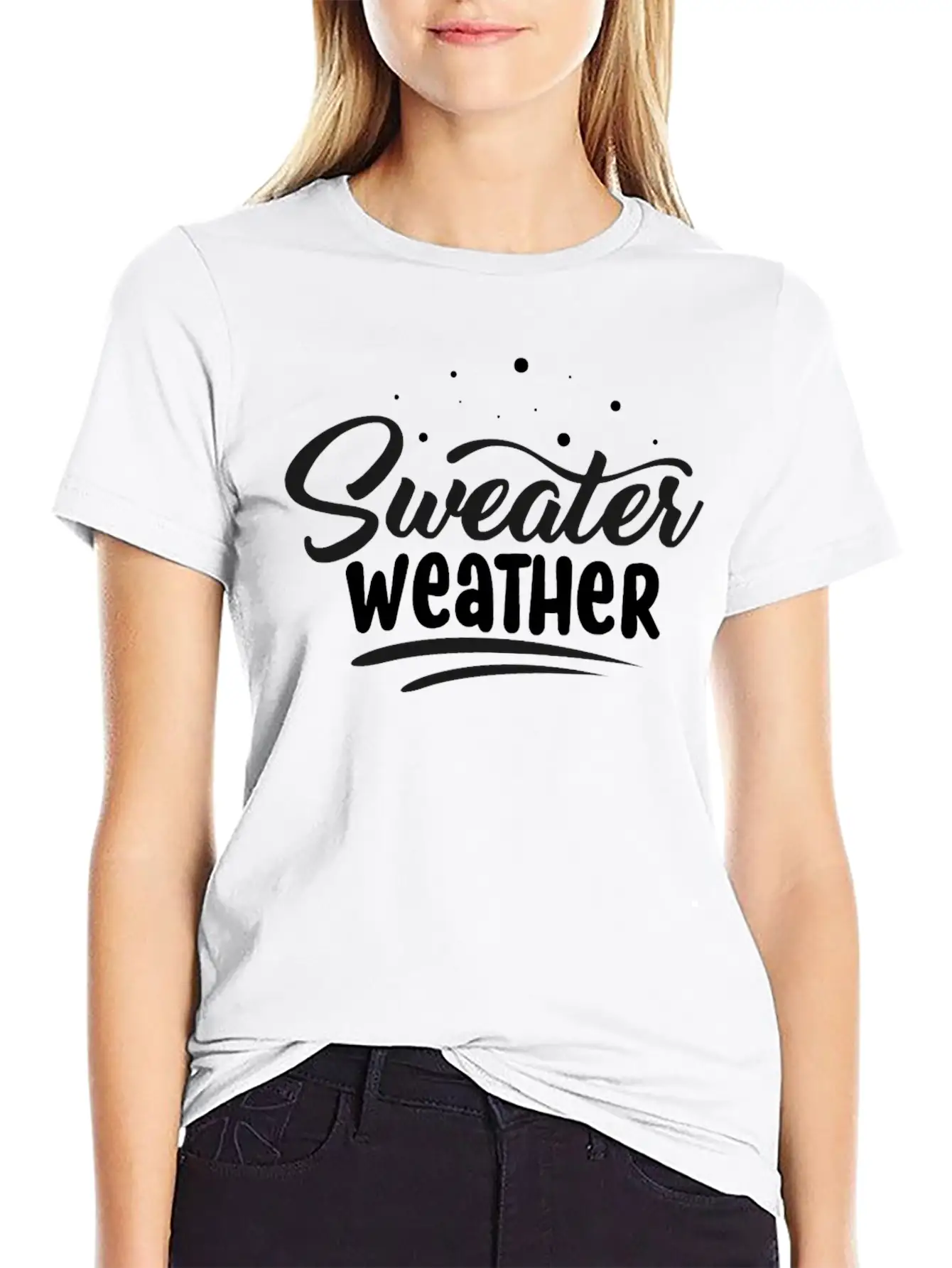Sweater Weather Christmas Holiday Season Unisex Short Sleeve Soft Cotton T-Shirt – Casual Everyday Wear