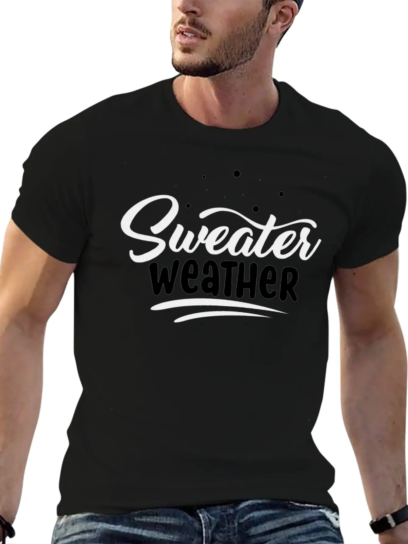 Sweater Weather Christmas Holiday Season Unisex Short Sleeve Soft Cotton T-Shirt – Casual Everyday Wear