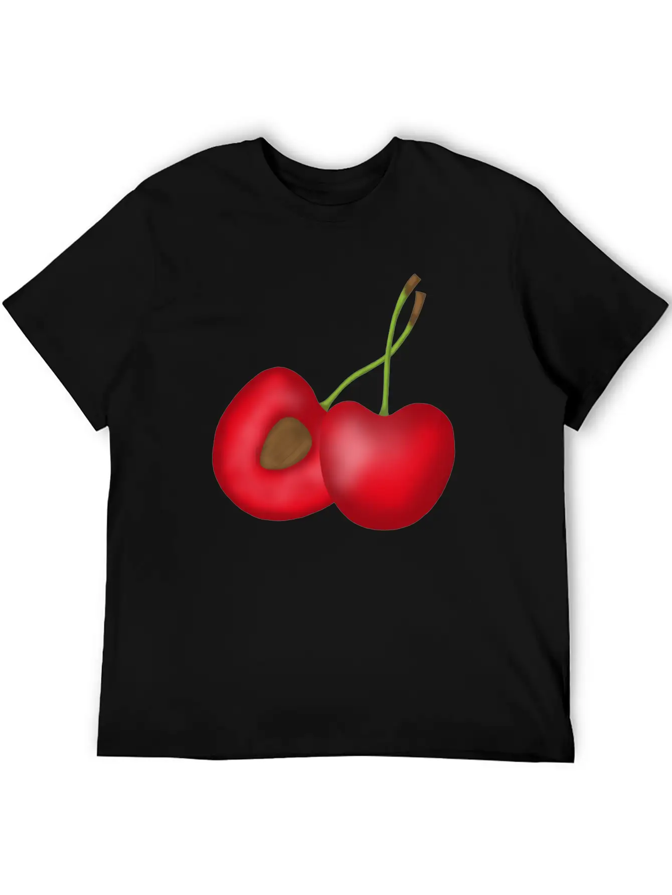 Sweet Cherries Comfortable Minimalist Graphic Tee – Summer Style Essential