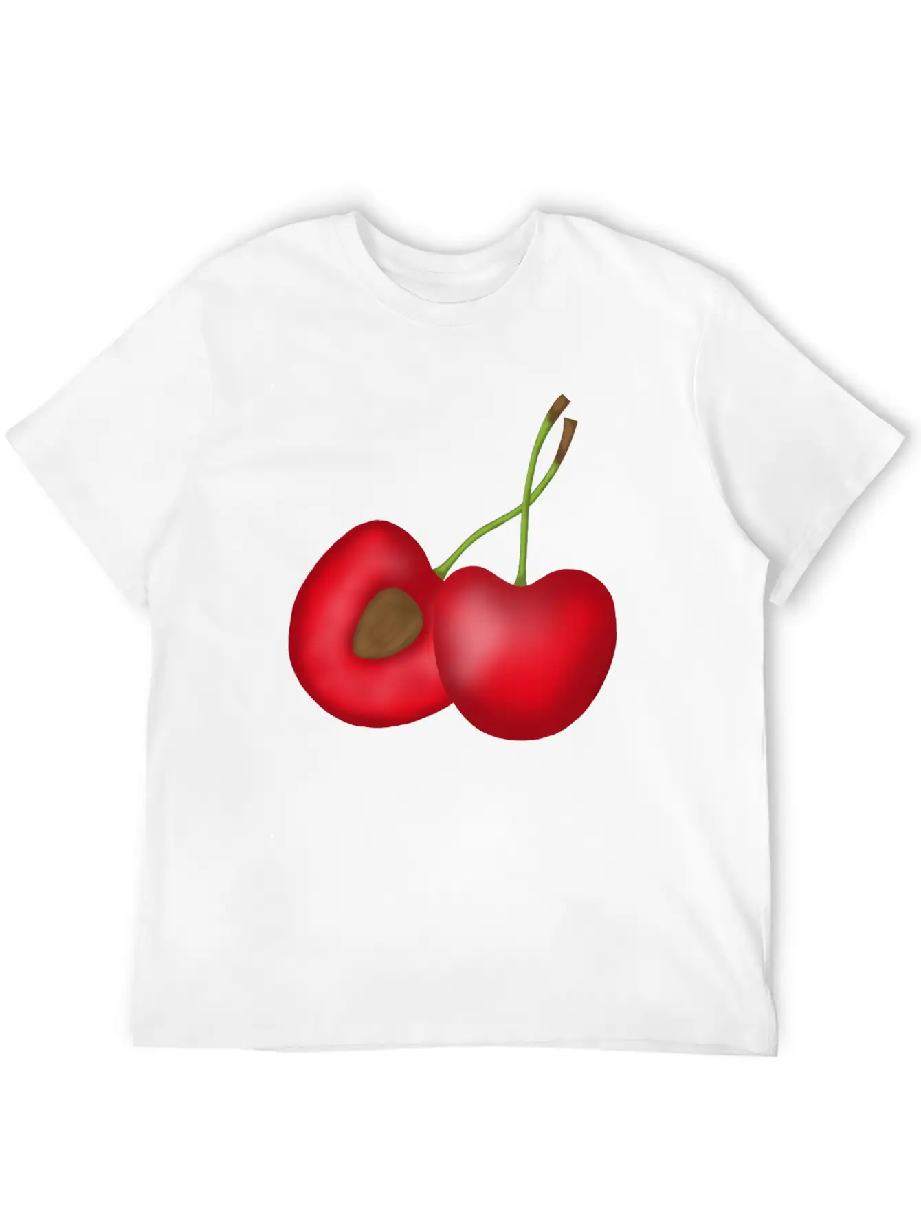 Sweet Cherries Comfortable Minimalist Graphic Tee – Summer Style Essential