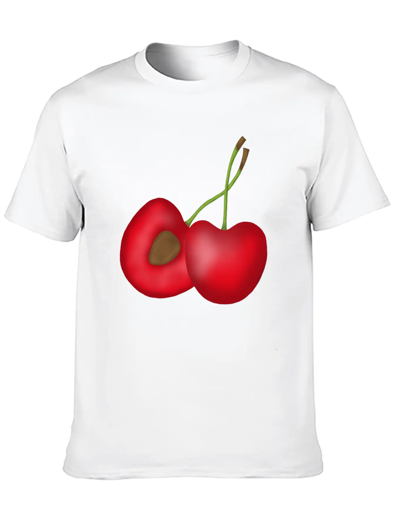 Sweet Cherries Comfortable Minimalist Graphic Tee – Summer Style Essential
