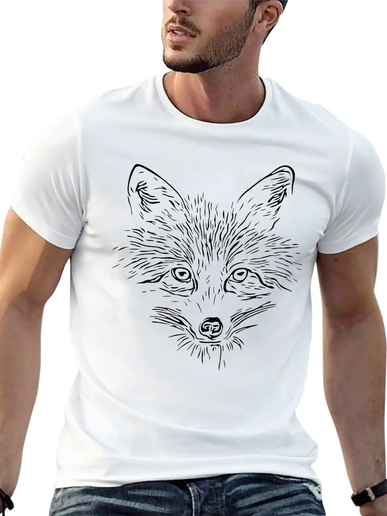Sweet Fox Face Stylish Everyday T-Shirt – Unisex Basic Cotton Tee