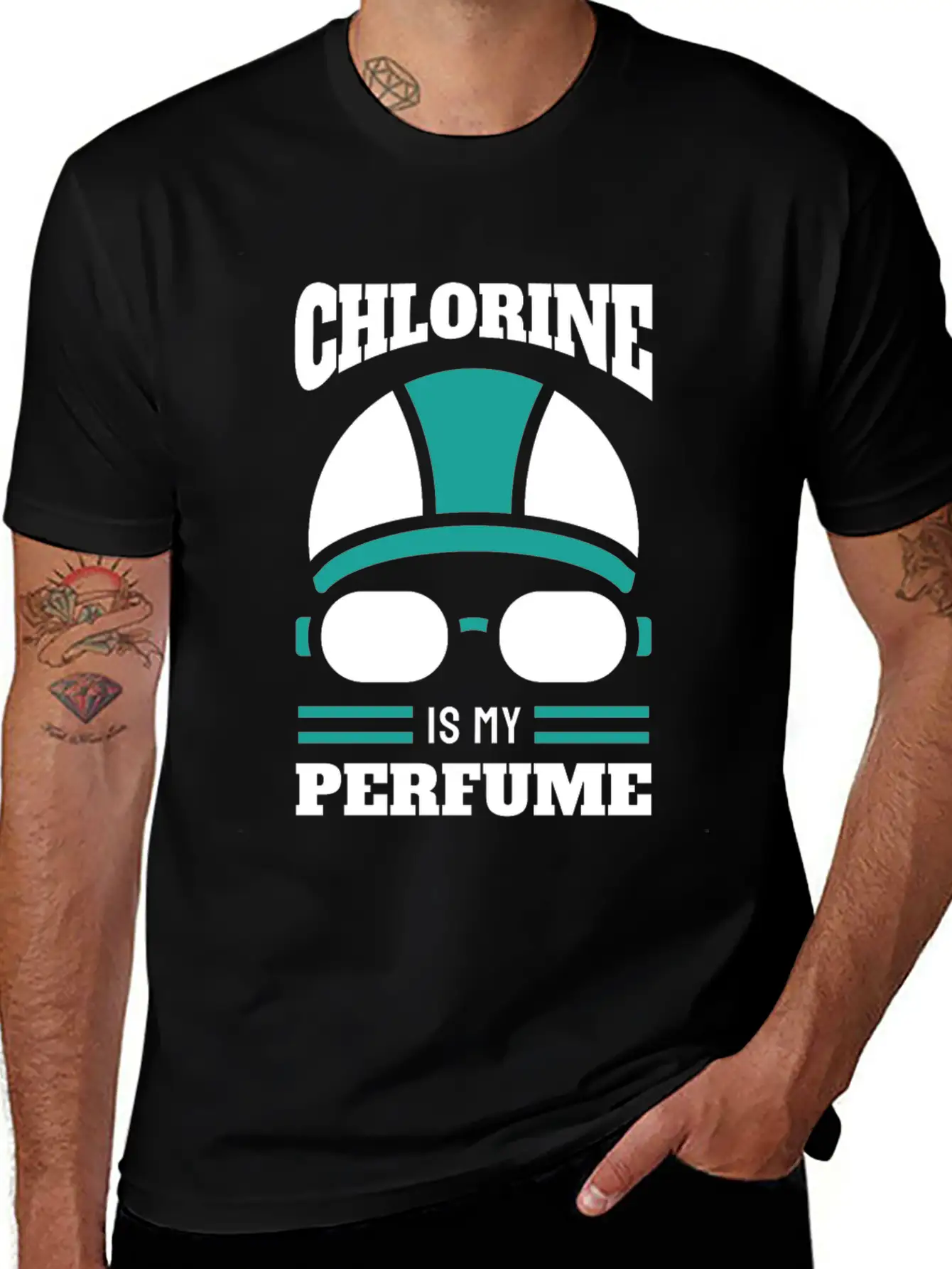 Swimmer Chlorine Is My Perfume Comfortable Minimalist Graphic Tee – Summer Style Essential
