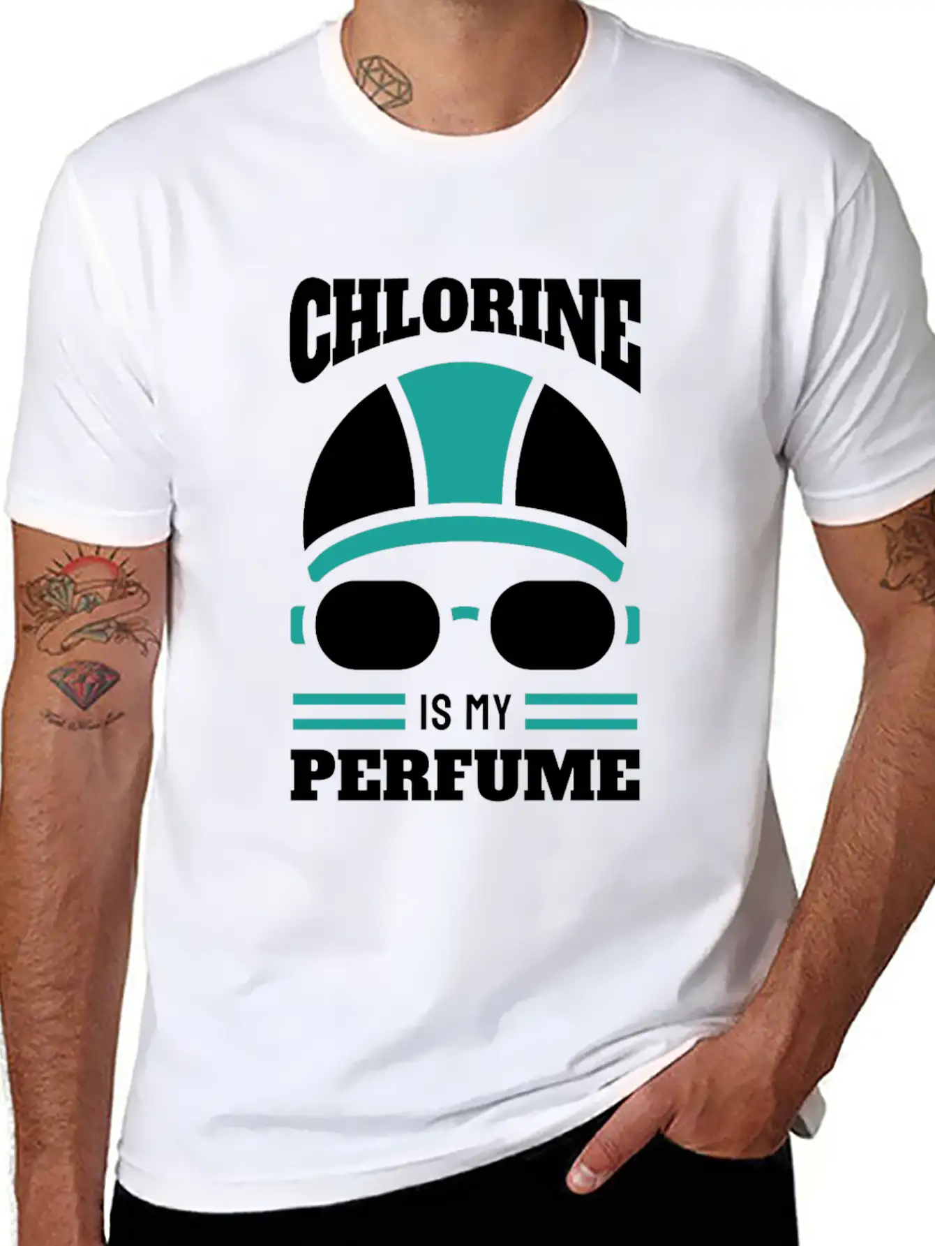Swimmer Chlorine Is My Perfume Comfortable Minimalist Graphic Tee – Summer Style Essential