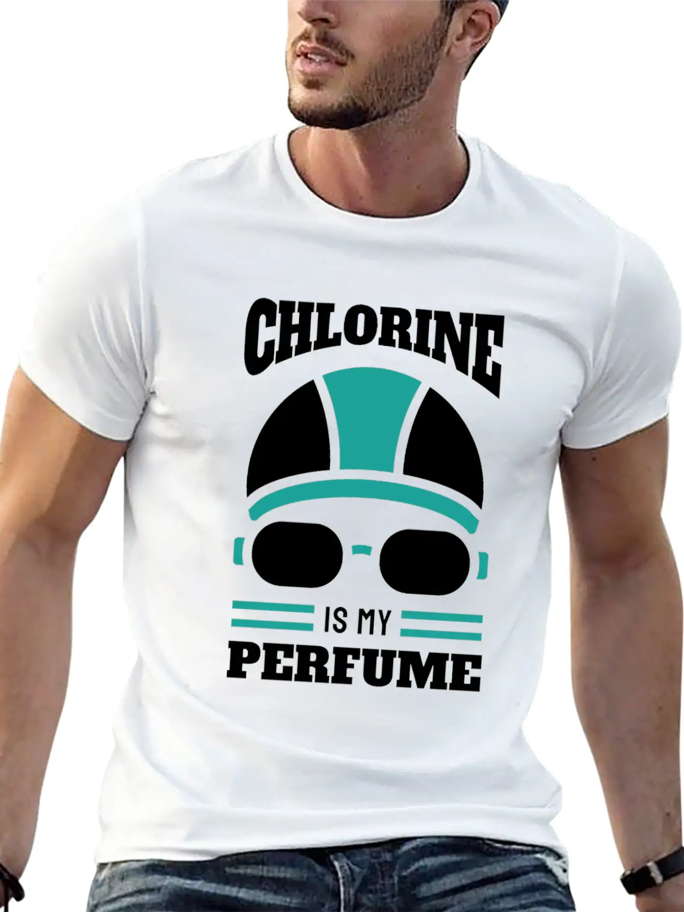 Swimmer Chlorine Is My Perfume Comfortable Minimalist Graphic Tee – Summer Style Essential
