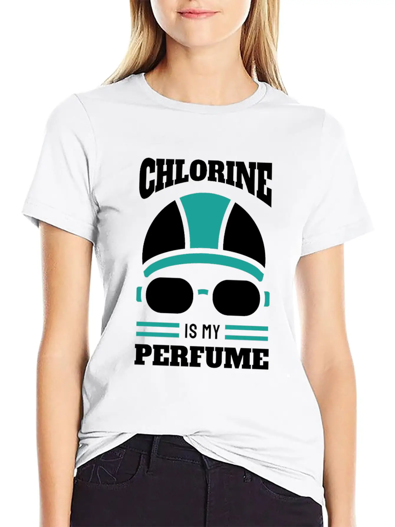 Swimmer Chlorine Is My Perfume Comfortable Minimalist Graphic Tee – Summer Style Essential