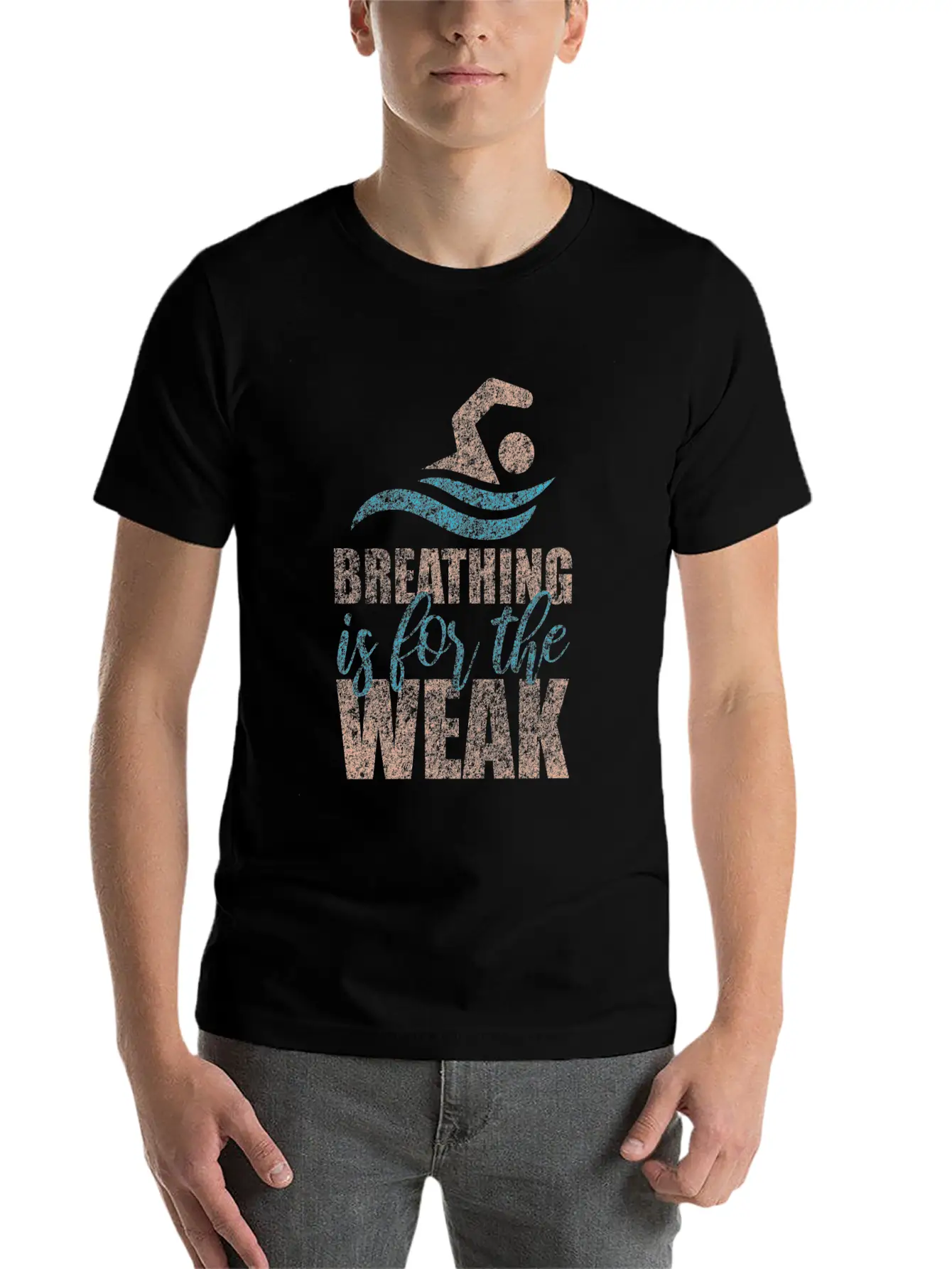 Swimmer Crawl Competition Gift Unisex Short Sleeve Soft Cotton T-Shirt – Casual Everyday Wear