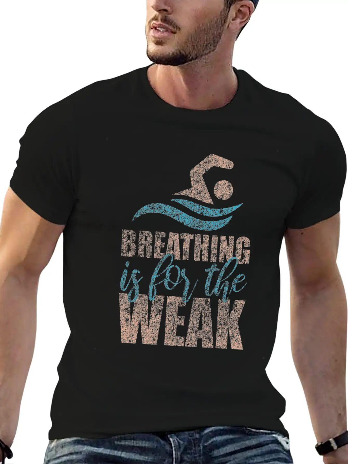 Swimmer Crawl Competition Gift Unisex Short Sleeve Soft Cotton T-Shirt – Casual Everyday Wear