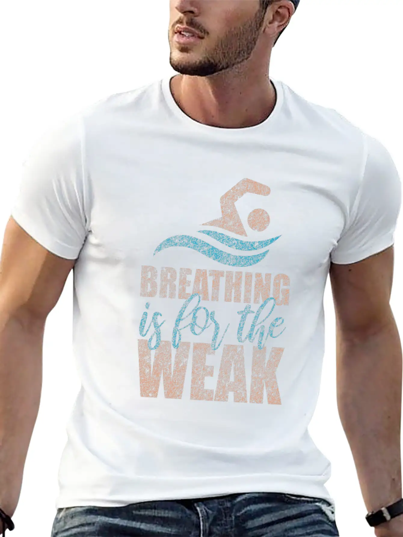 Swimmer Crawl Competition Gift Unisex Short Sleeve Soft Cotton T-Shirt – Casual Everyday Wear