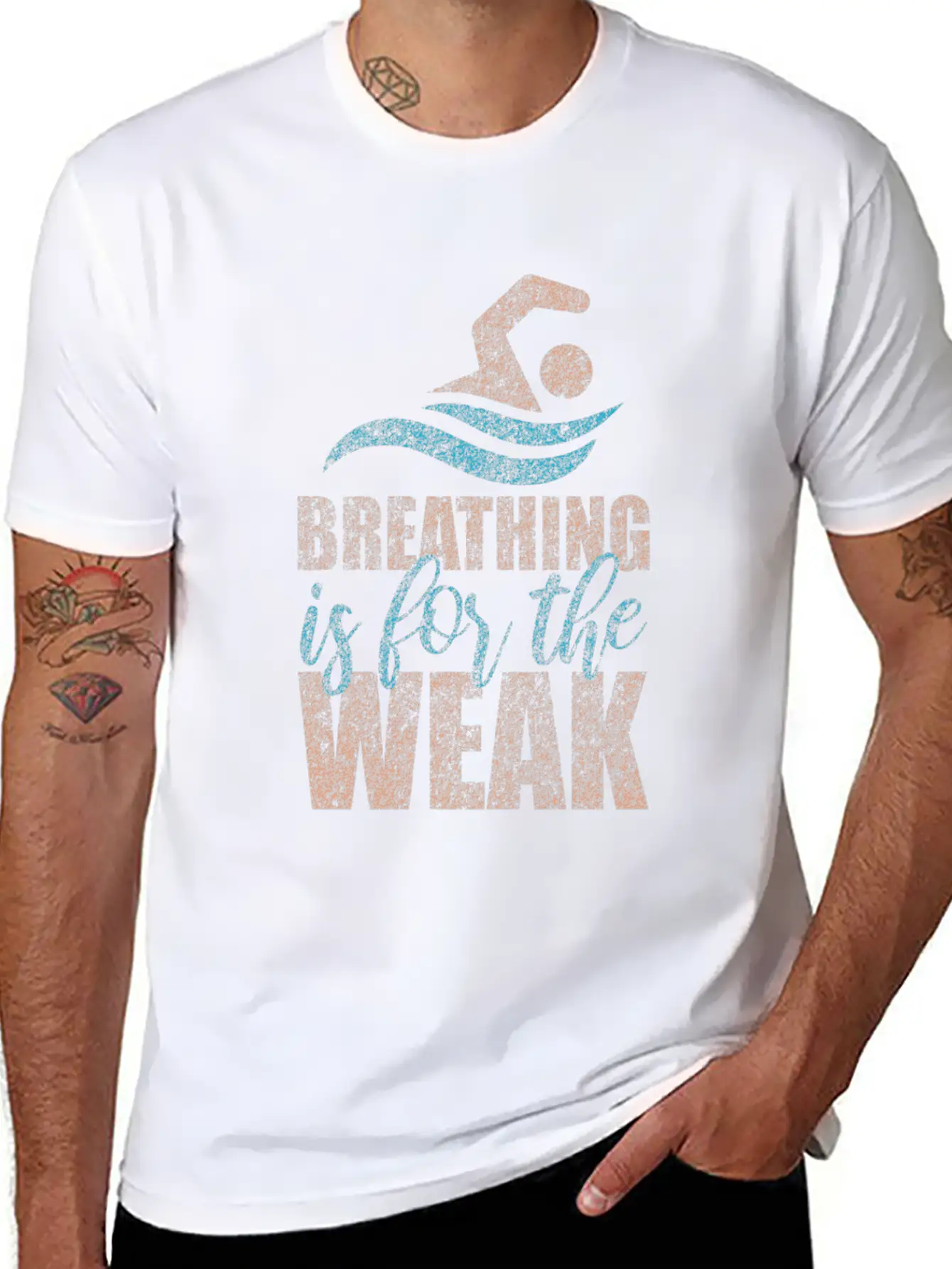 Swimmer Crawl Competition Gift Unisex Short Sleeve Soft Cotton T-Shirt – Casual Everyday Wear