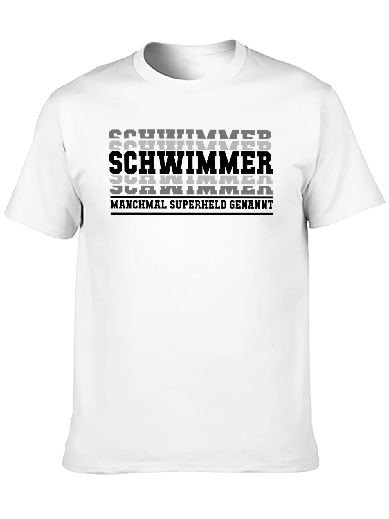 Swimmer Swimming Superhero Gift Stylish Everyday T-Shirt – Unisex Basic Cotton Tee