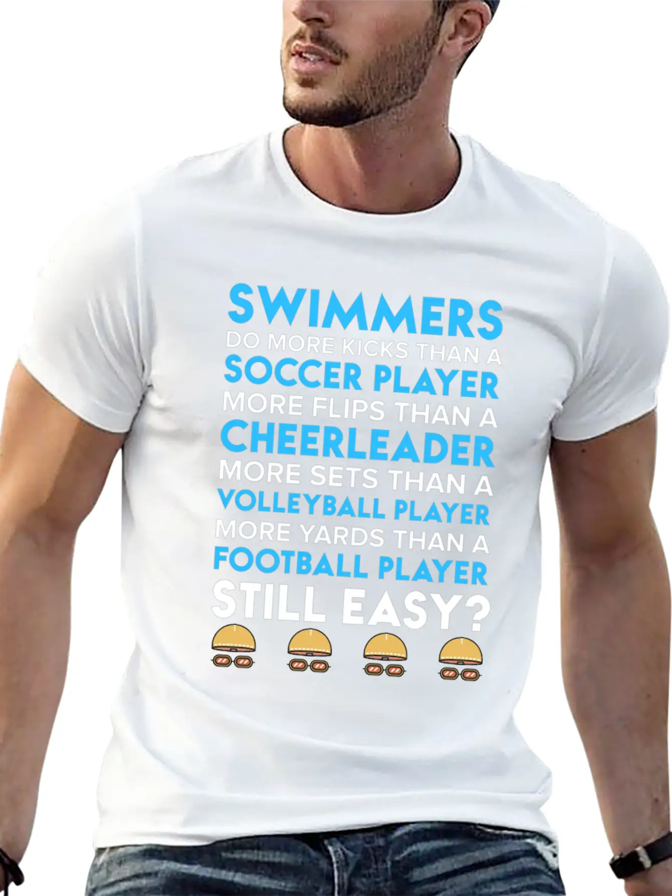 Swimmers Wear Perfume Swim Quote Shirts Unisex Short Sleeve Soft Cotton T-Shirt – Casual Everyday Wear