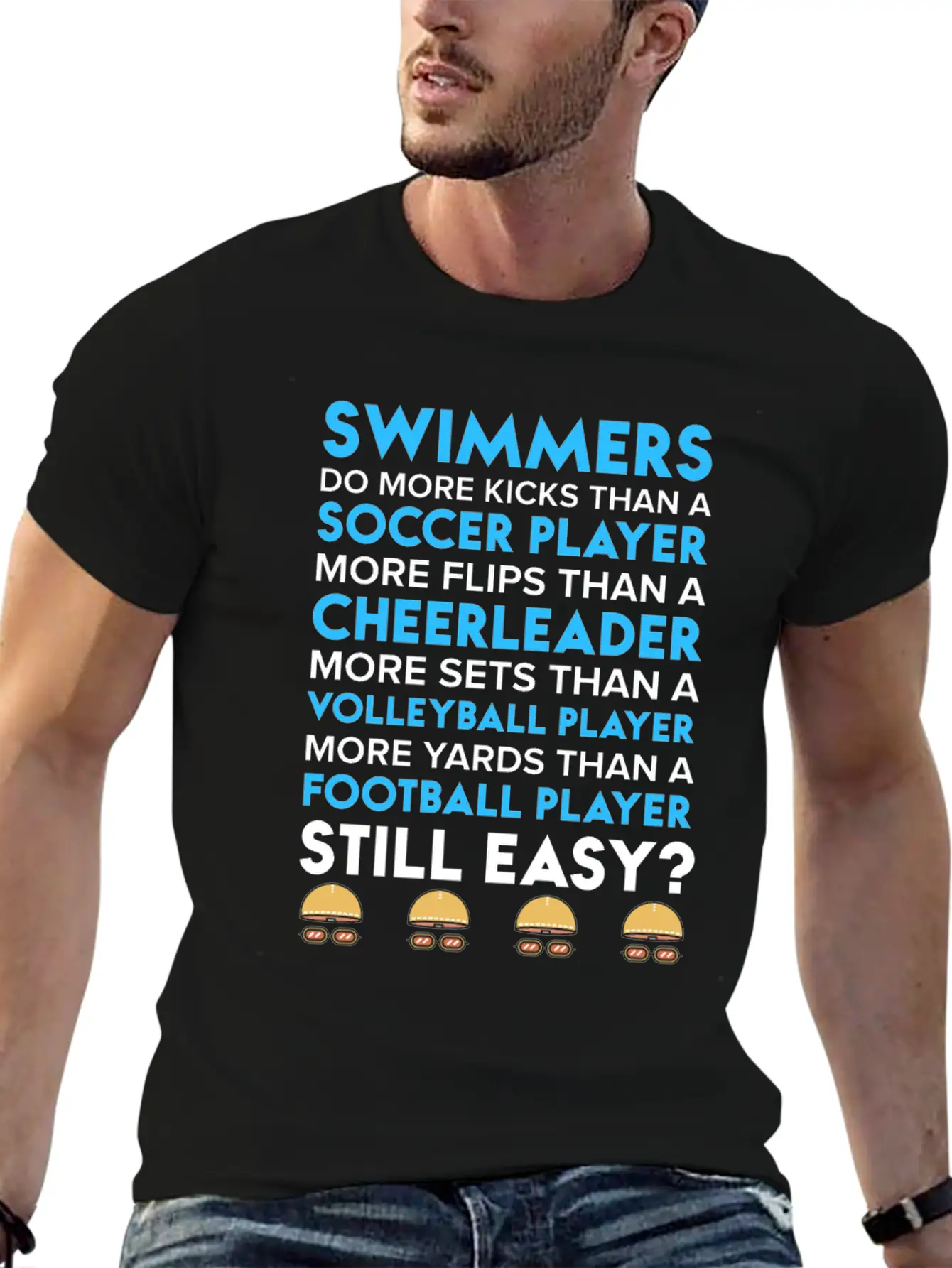Swimmers Wear Perfume Swim Quote Shirts Unisex Short Sleeve Soft Cotton T-Shirt – Casual Everyday Wear