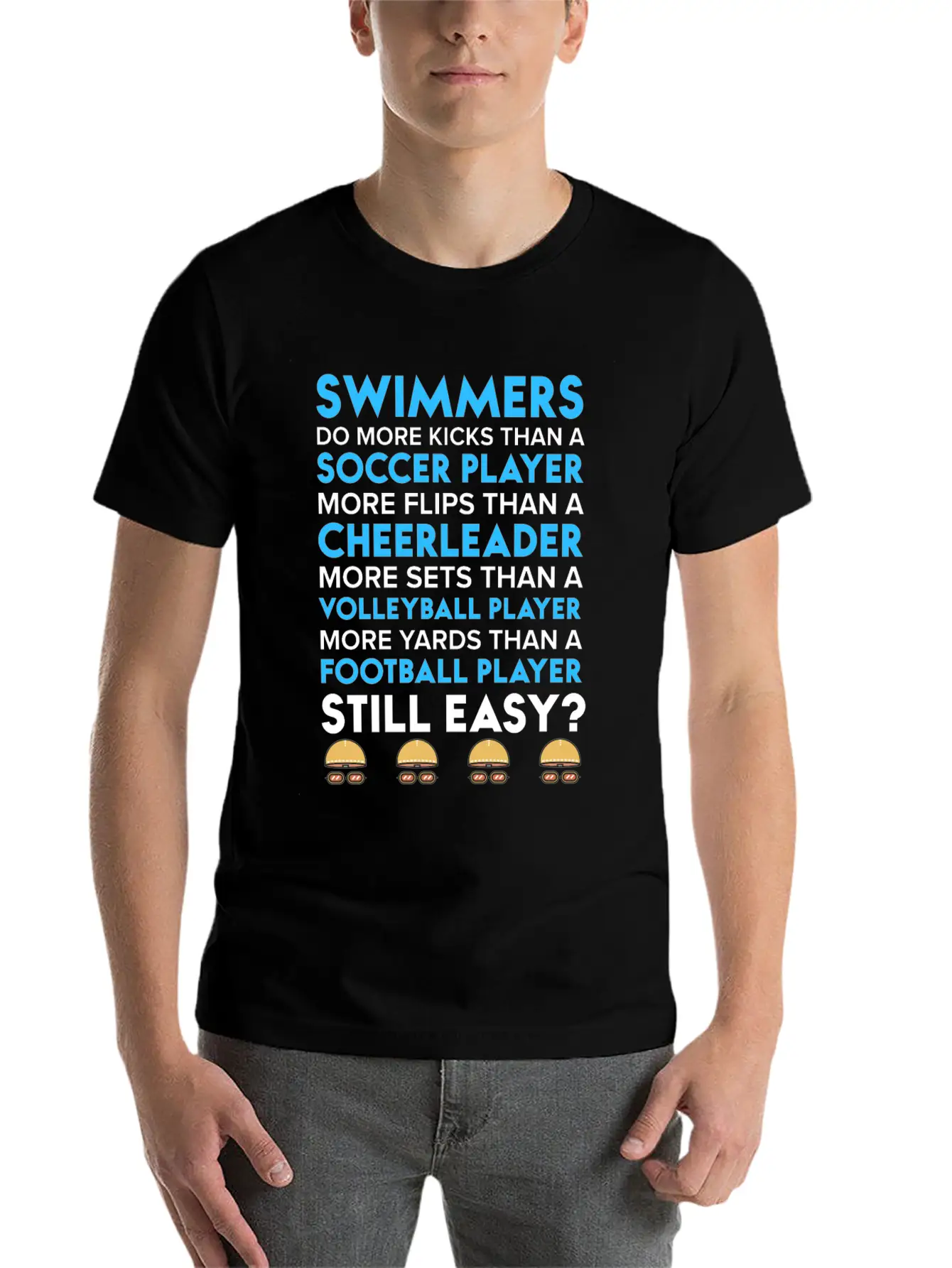 Swimmers Wear Perfume Swim Quote Shirts Unisex Short Sleeve Soft Cotton T-Shirt – Casual Everyday Wear