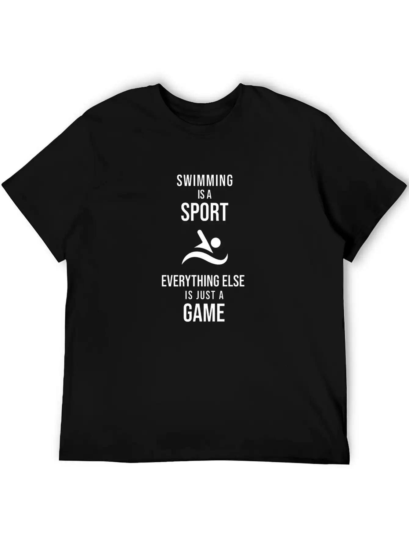 Swimming Is A Sport Unisex Short Sleeve Soft Cotton T-Shirt – Casual Everyday Wear