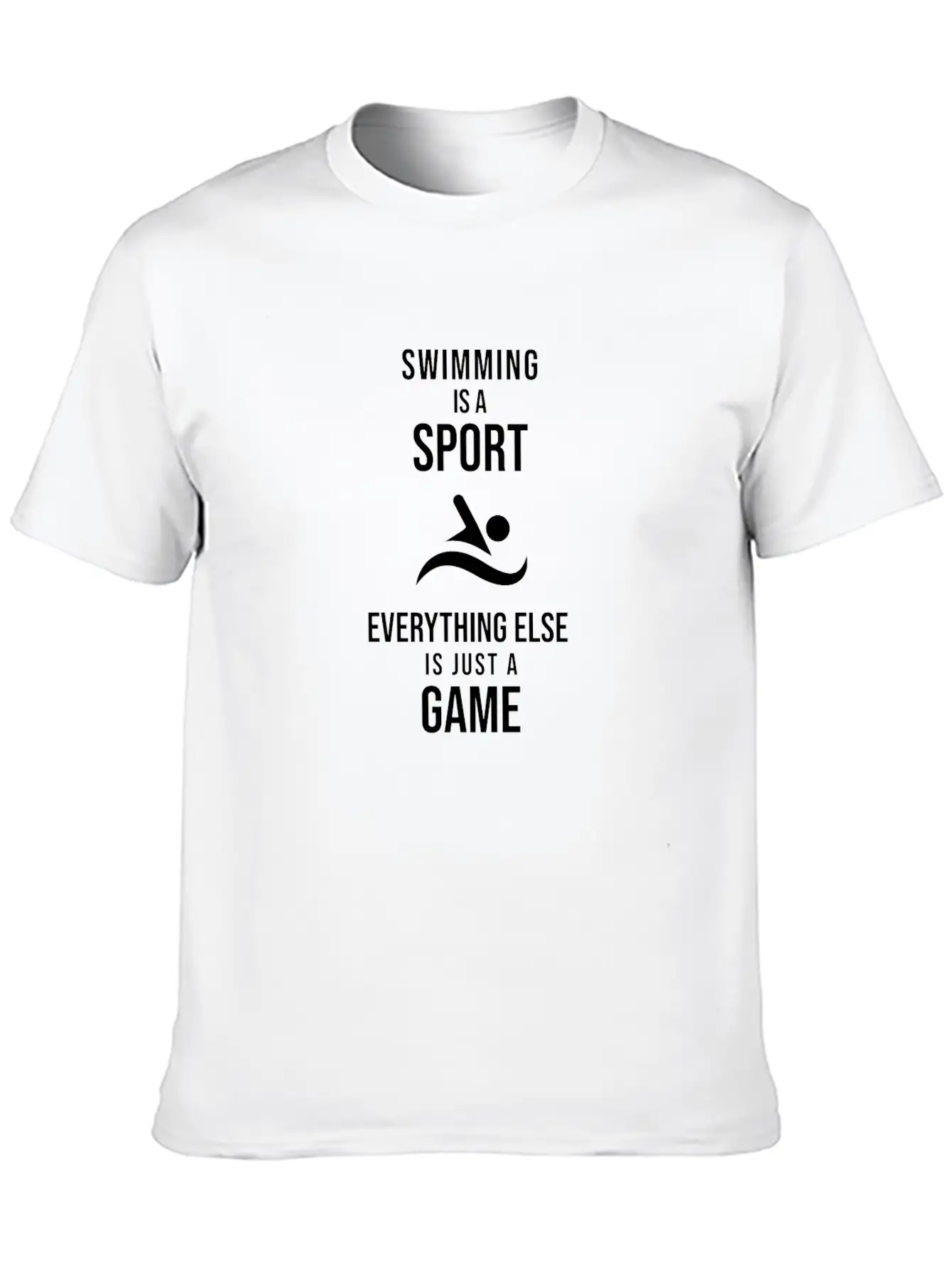 Swimming Is A Sport Unisex Short Sleeve Soft Cotton T-Shirt – Casual Everyday Wear