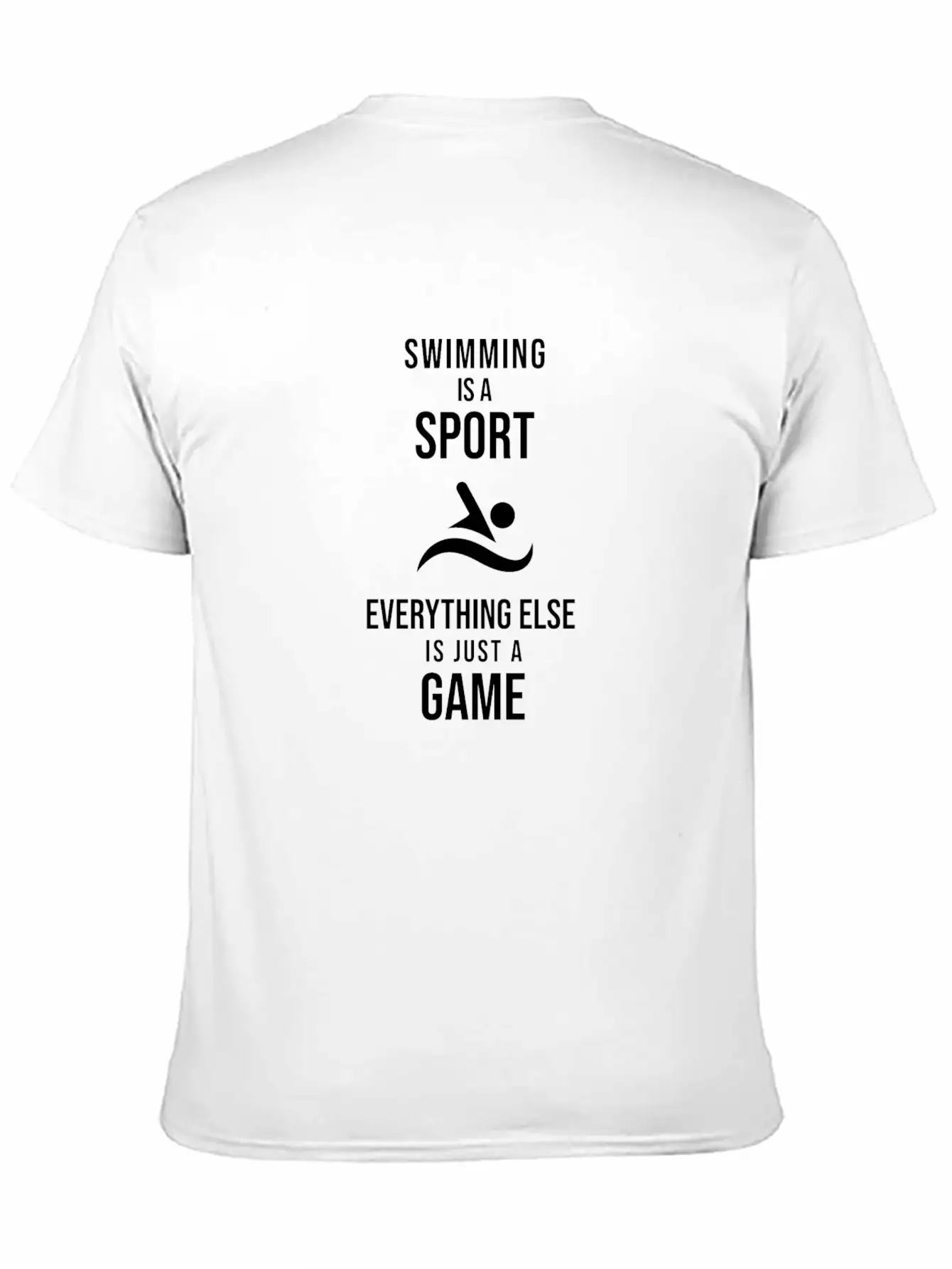 Swimming Is A Sport Unisex Short Sleeve Soft Cotton T-Shirt – Casual Everyday Wear