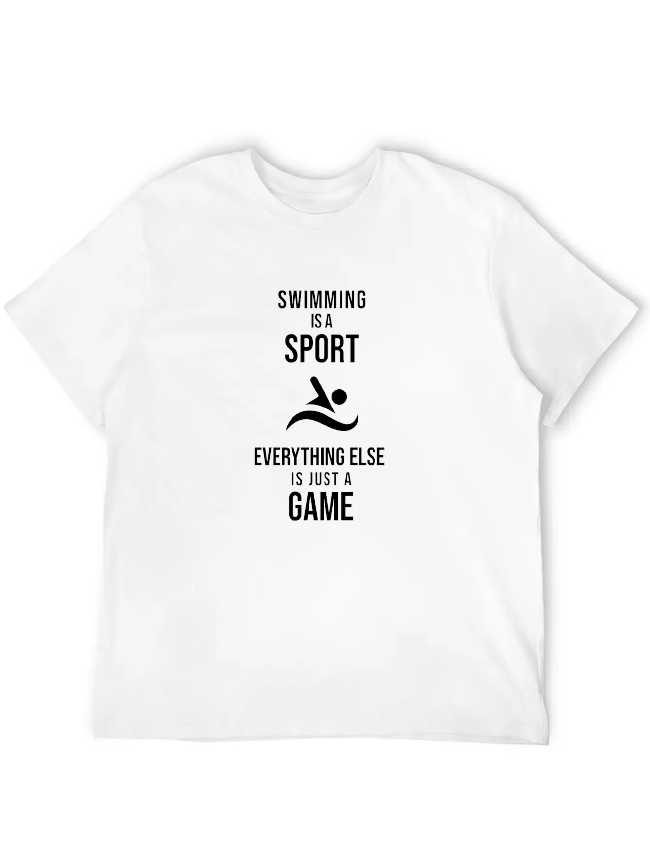 Swimming Is A Sport Unisex Short Sleeve Soft Cotton T-Shirt – Casual Everyday Wear