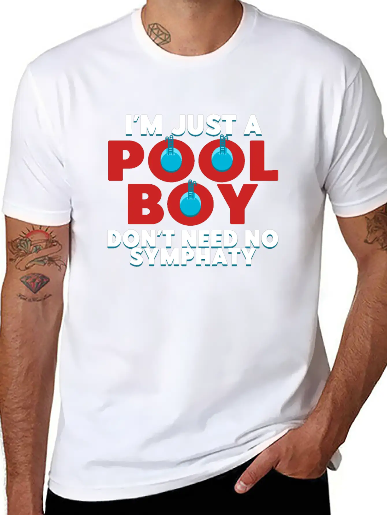Swimming, Water, Exercise, Dive, Race, Triathlete Unisex Short Sleeve Soft Cotton T-Shirt – Casual Everyday Wear