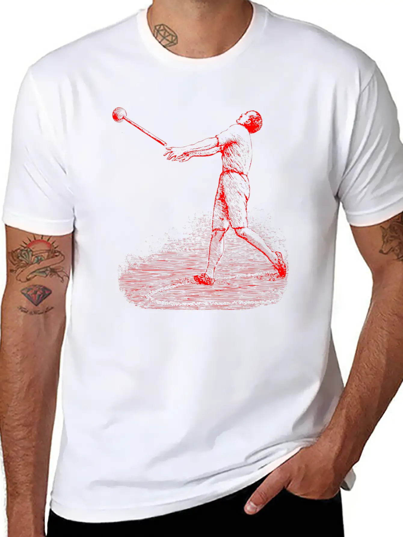 Swing Red F Unisex Short Sleeve Soft Cotton T-Shirt – Casual Everyday Wear