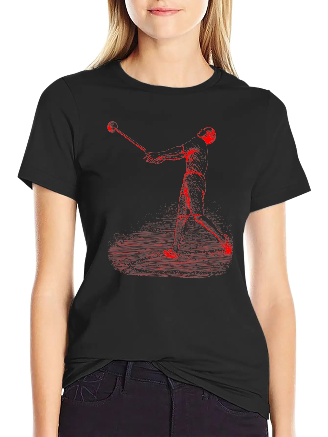 Swing Red F Unisex Short Sleeve Soft Cotton T-Shirt – Casual Everyday Wear
