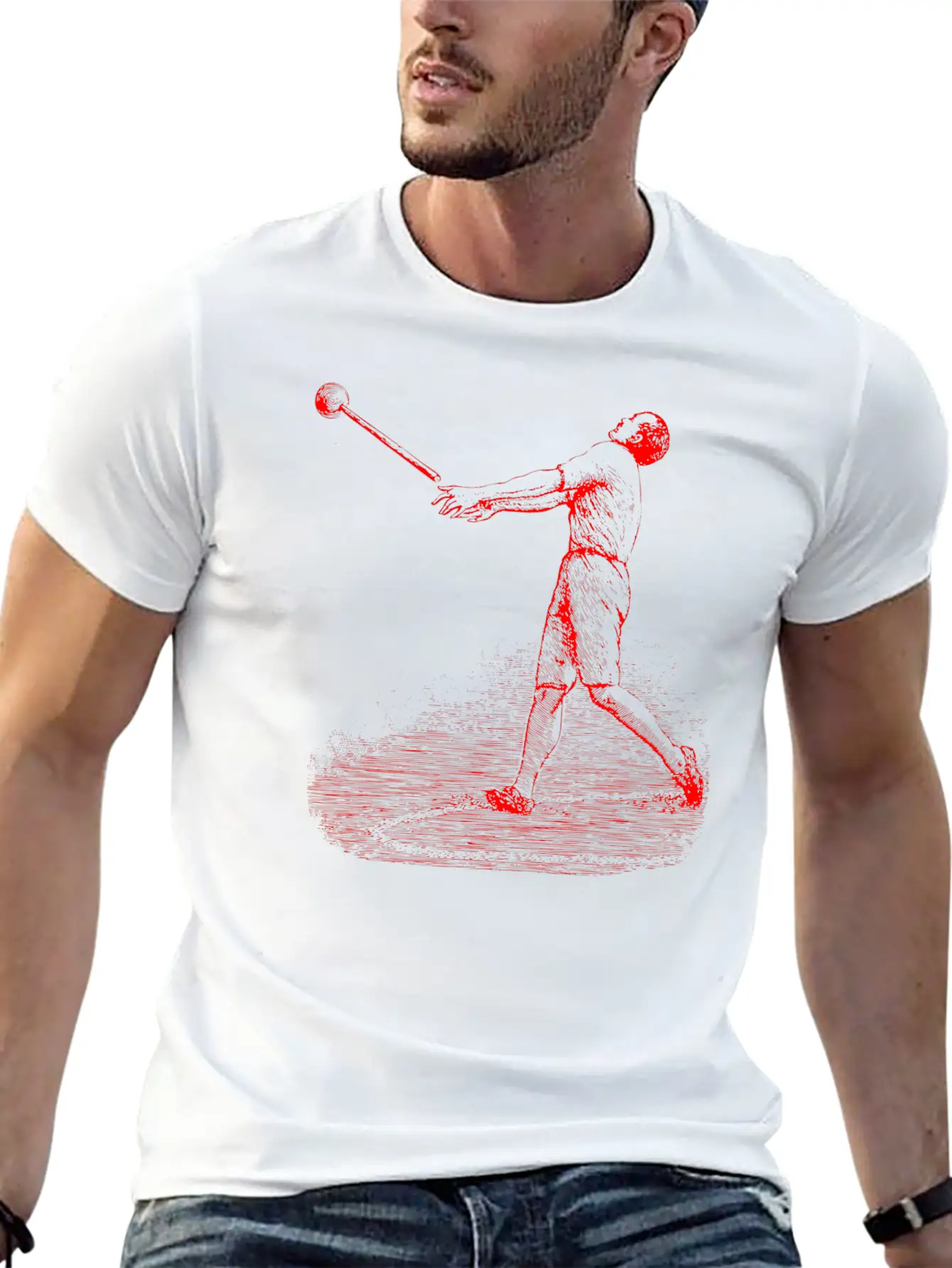 Swing Red F Unisex Short Sleeve Soft Cotton T-Shirt – Casual Everyday Wear