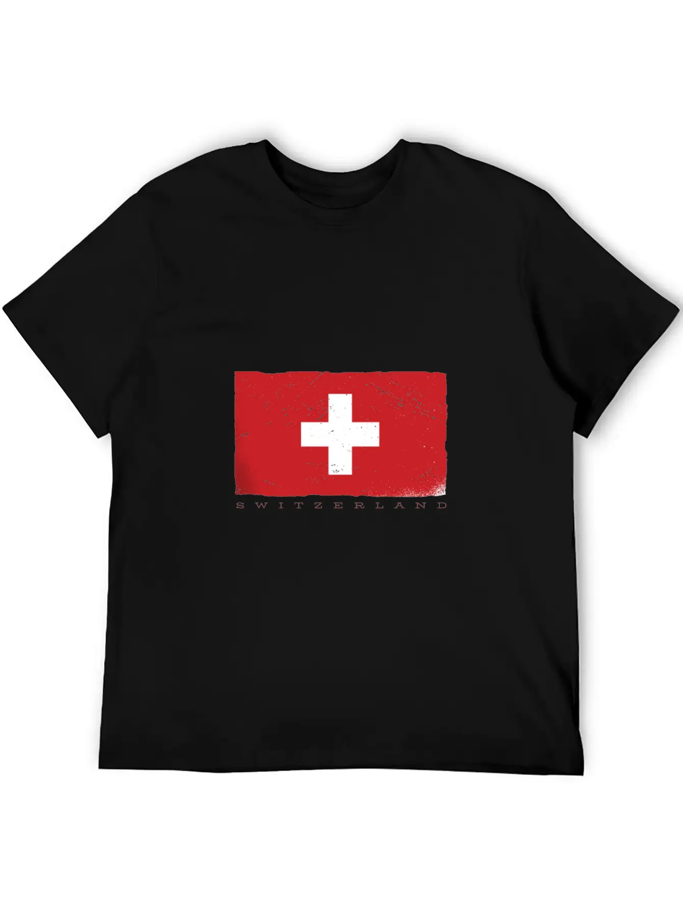 Switzerland Flag Grunge Look Nice Swiss Tshirts Stylish Everyday T-Shirt – Unisex Basic Cotton Tee