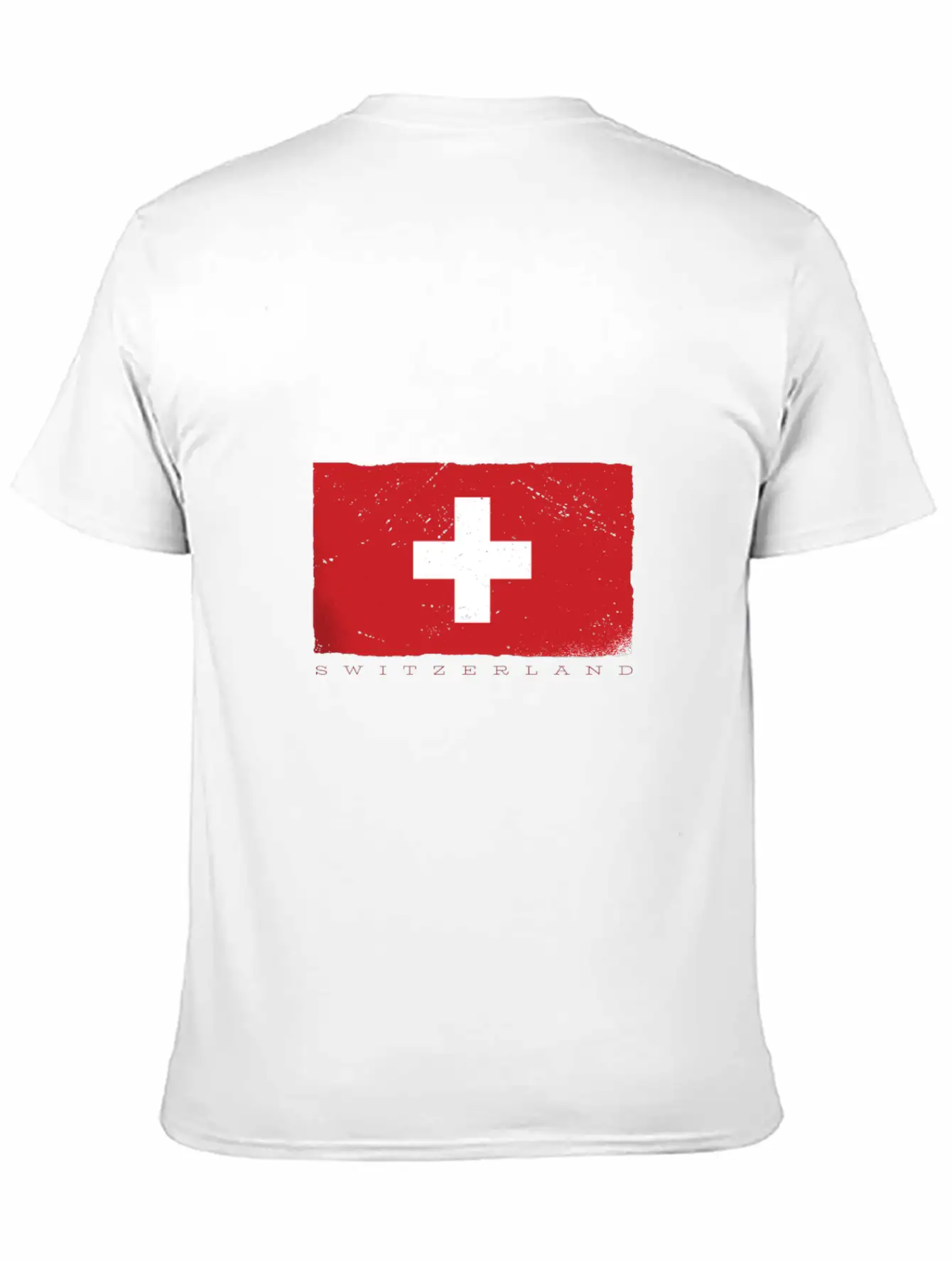 Switzerland Flag Grunge Look Nice Swiss Tshirts Stylish Everyday T-Shirt – Unisex Basic Cotton Tee