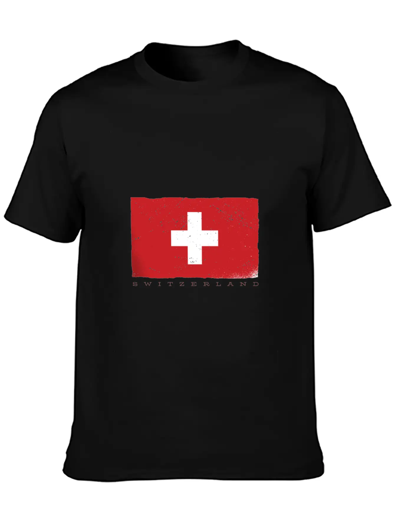 Switzerland Flag Grunge Look Nice Swiss Tshirts Stylish Everyday T-Shirt – Unisex Basic Cotton Tee