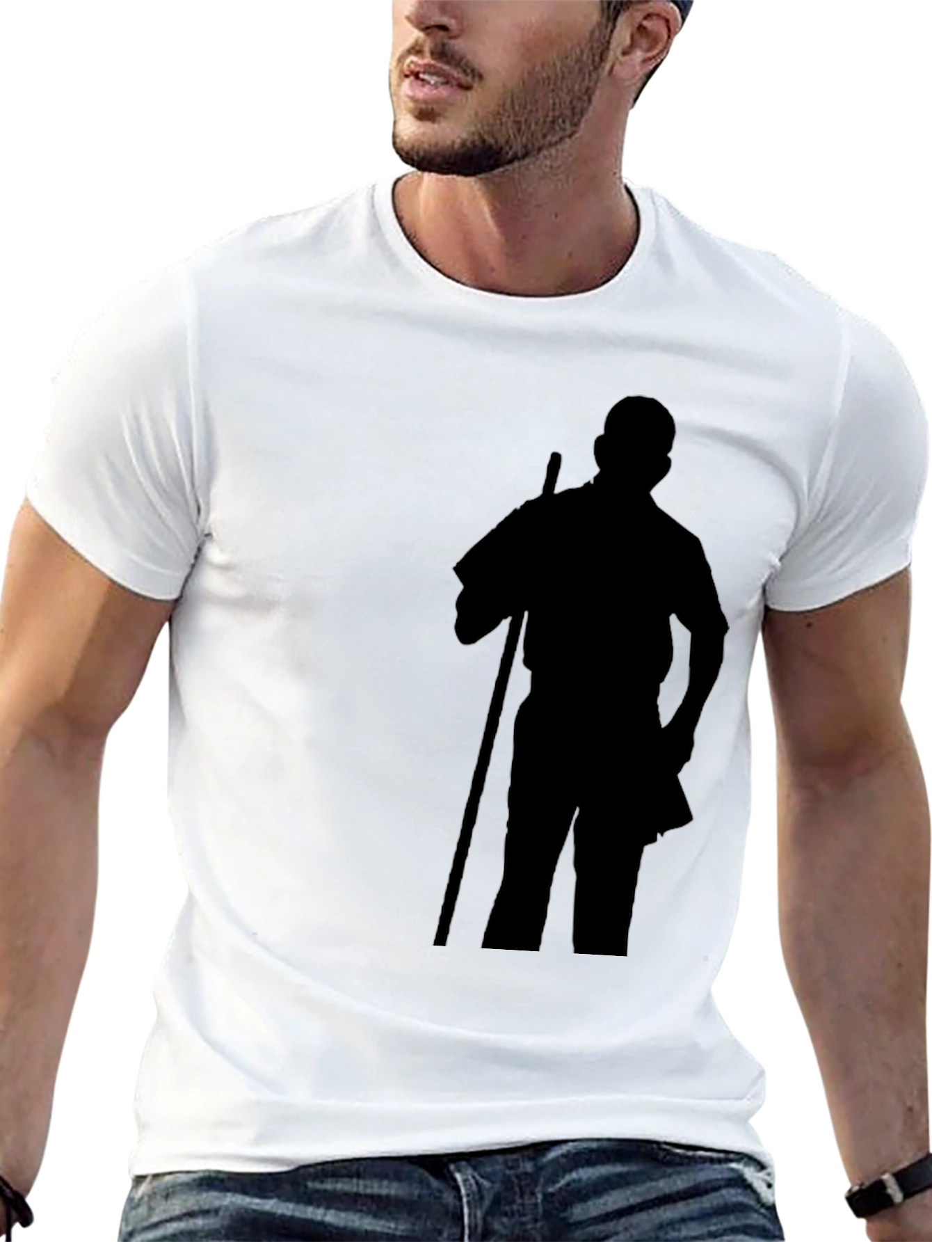 Silhouette Graphic Tee - Casual Black T-Shirt