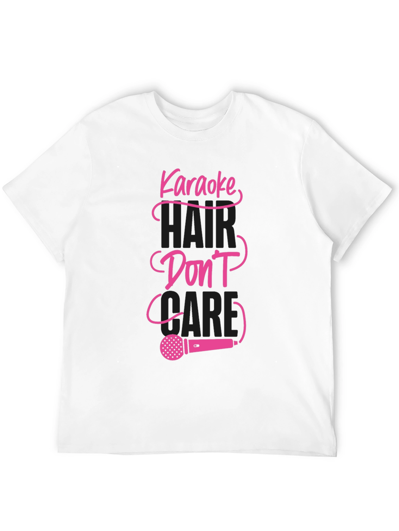 Karaoke Hair Dont Care Graphic Tee - Black