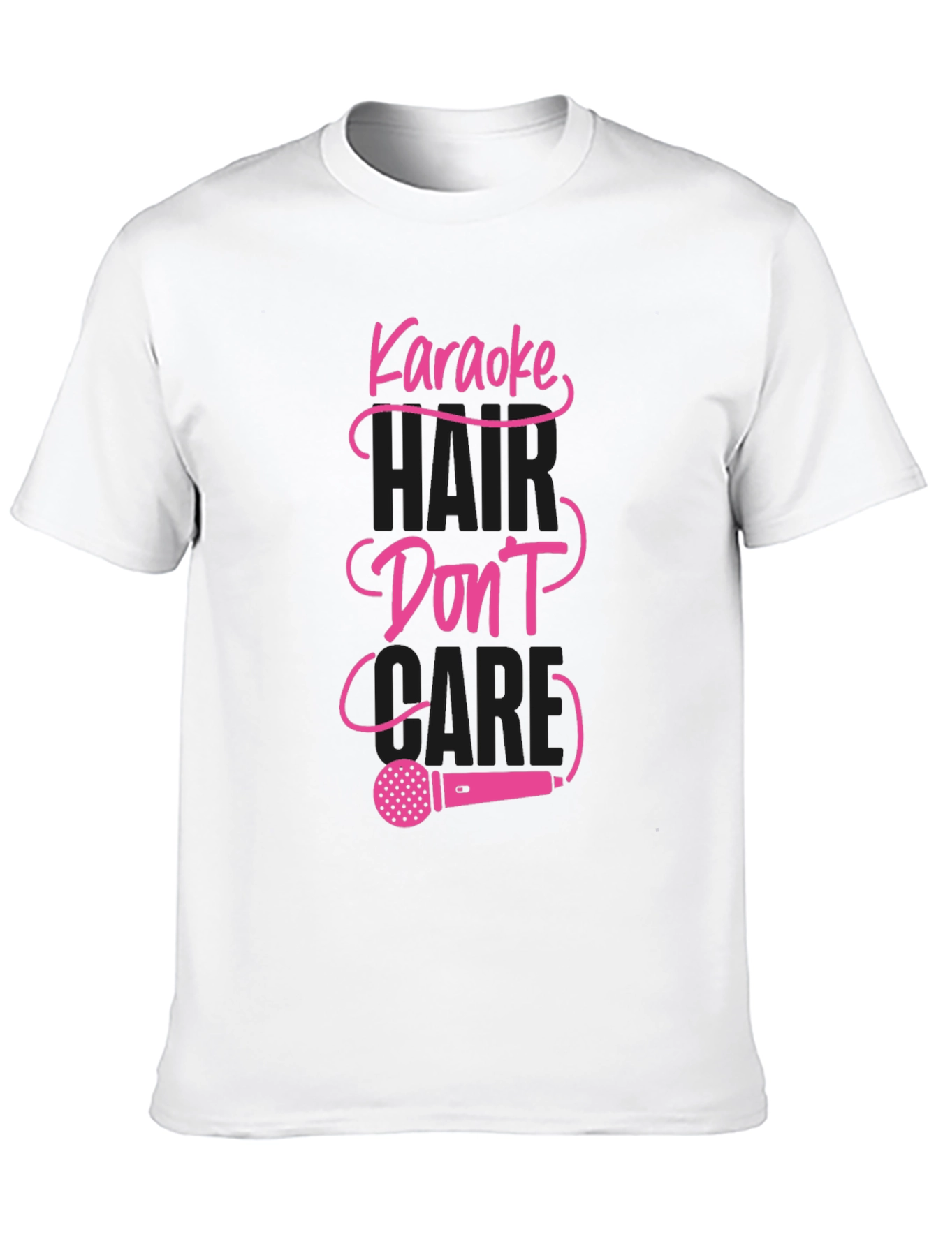Karaoke Hair Dont Care Graphic Tee - Black