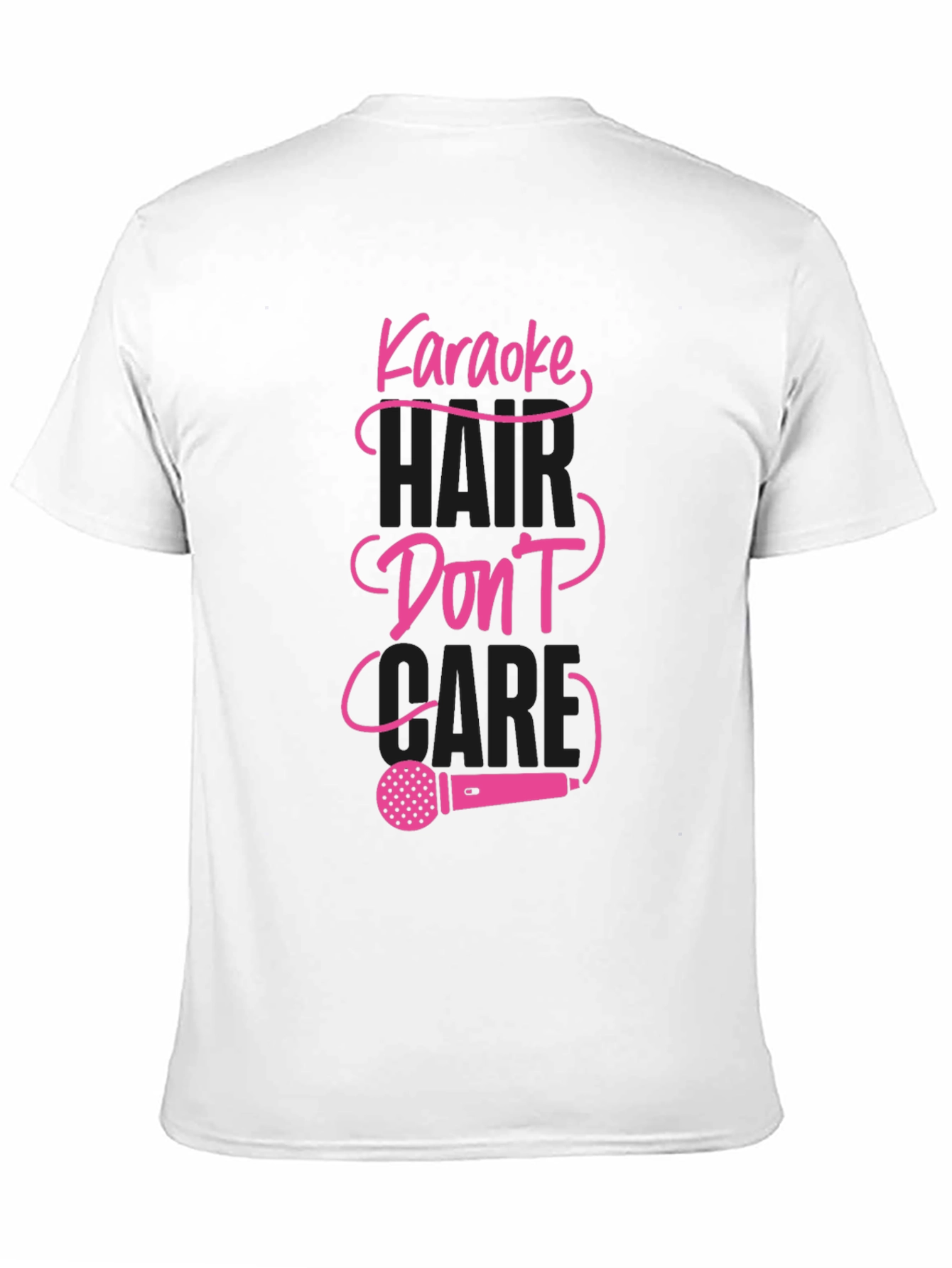 Karaoke Hair Dont Care Graphic Tee - Black