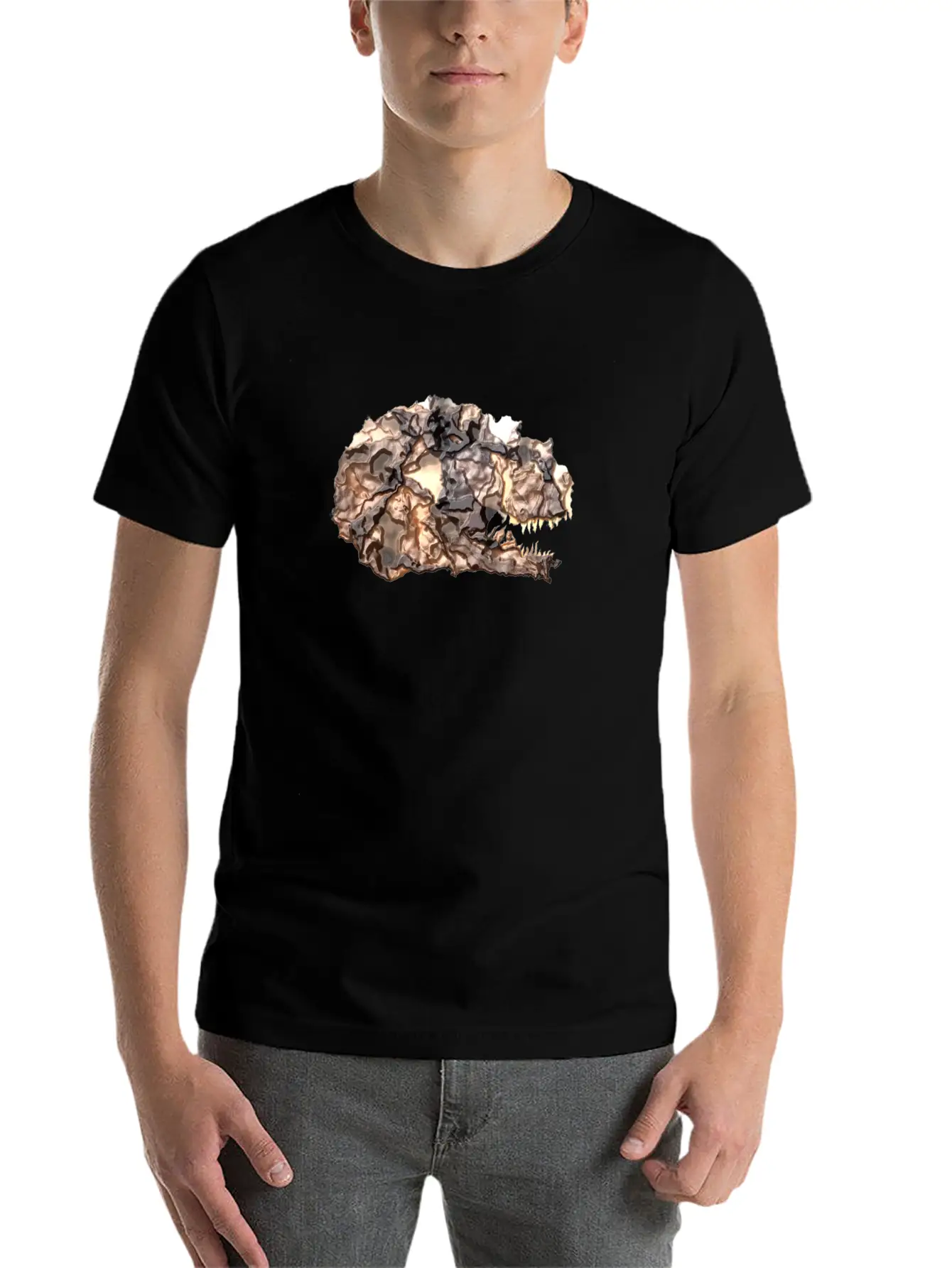 T-rex Lava Head Comfortable Minimalist Graphic Tee – Summer Style Essential