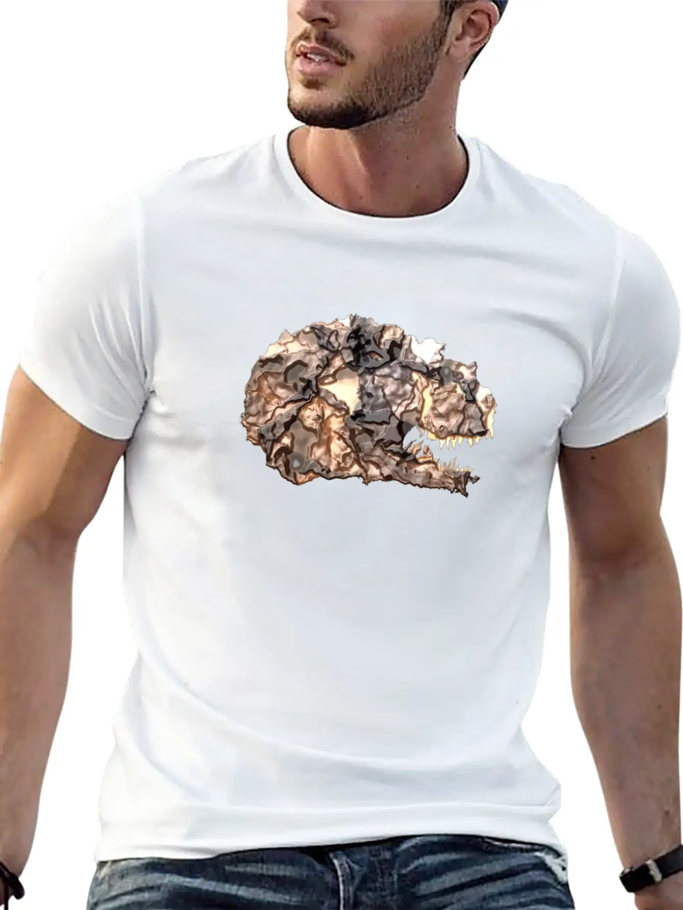 T-rex Lava Head Comfortable Minimalist Graphic Tee – Summer Style Essential