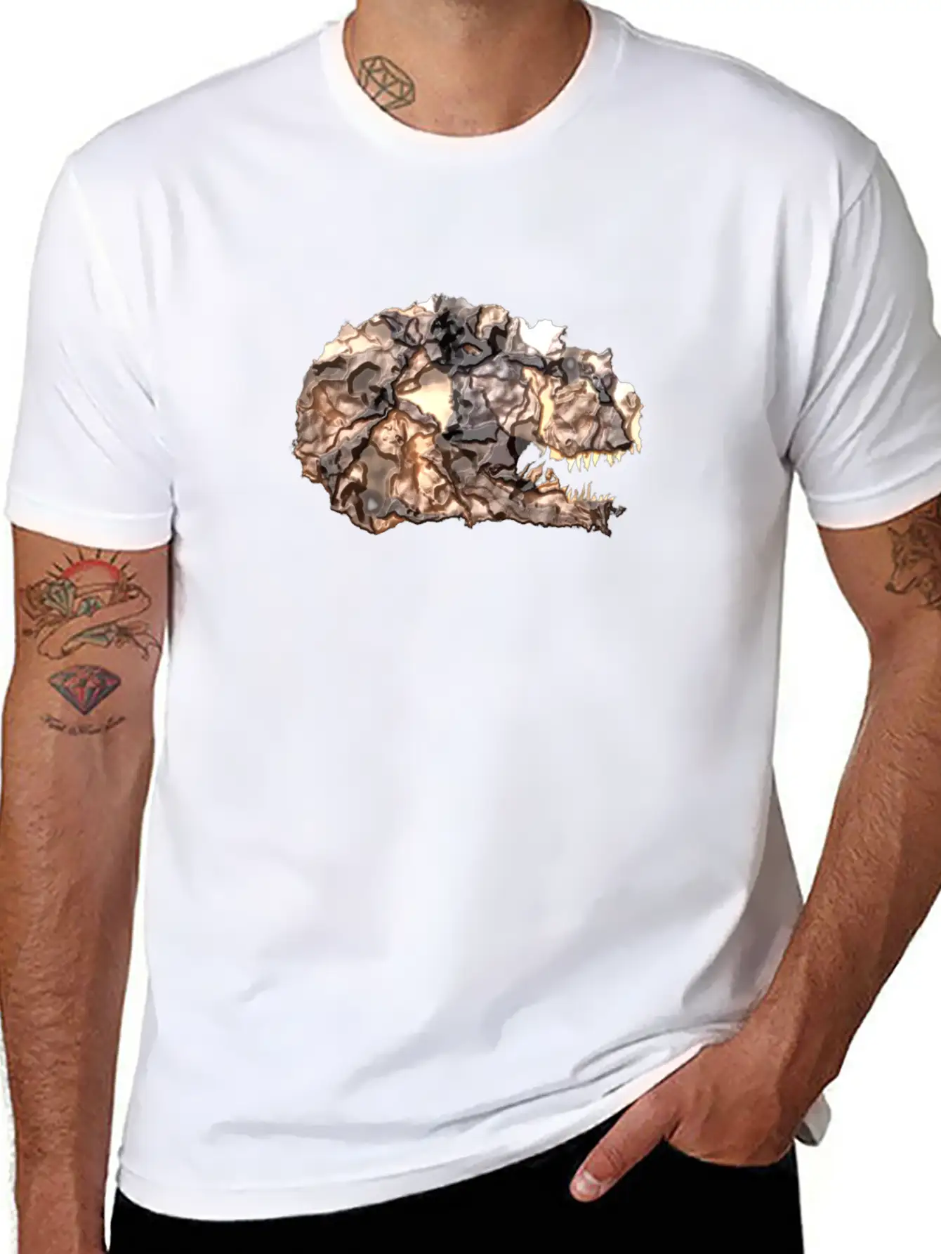 T-rex Lava Head Comfortable Minimalist Graphic Tee – Summer Style Essential