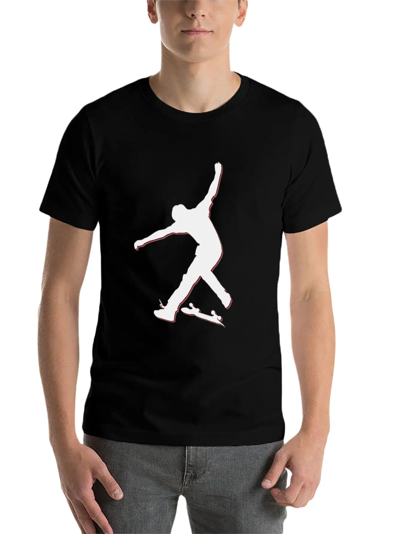 T Shirt Shape Skateboarder Streetwear Vector Image Basic Graphic T-Shirt – Daily Comfort In Soft Cotton
