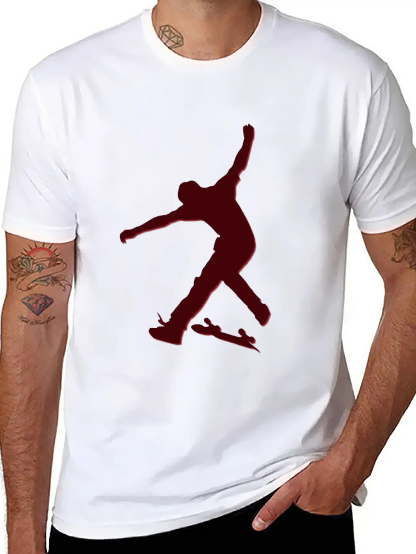 T Shirt Shape Skateboarder Streetwear Vector Image Basic Graphic T-Shirt – Daily Comfort In Soft Cotton