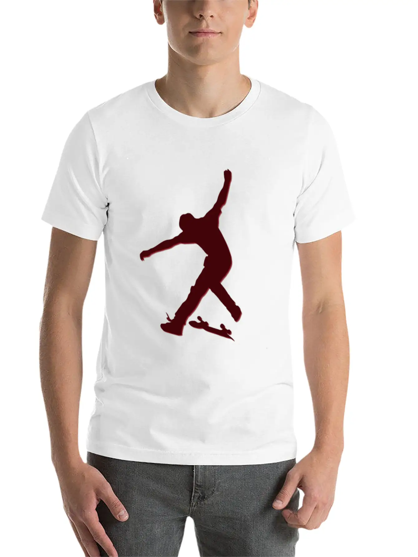 T Shirt Shape Skateboarder Streetwear Vector Image Basic Graphic T-Shirt – Daily Comfort In Soft Cotton