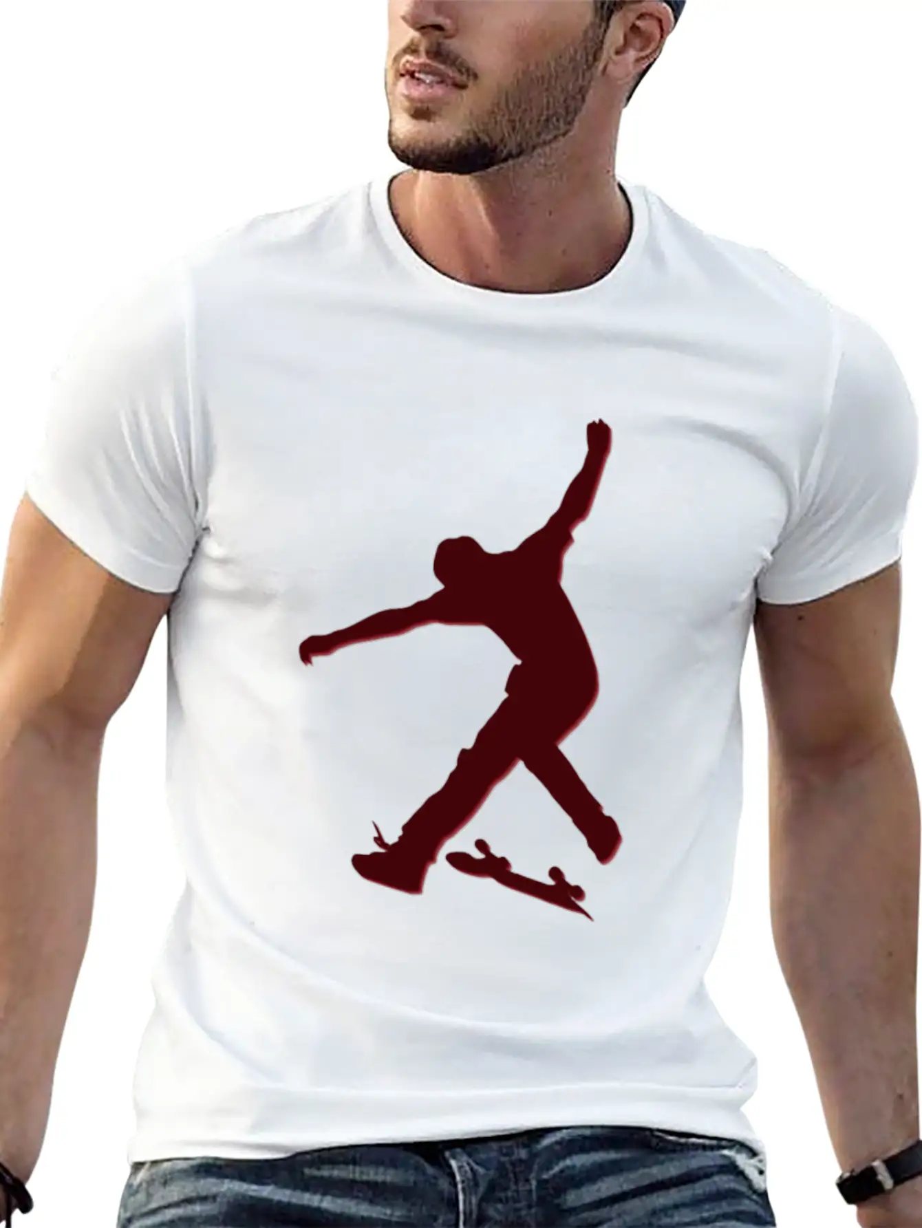 T Shirt Shape Skateboarder Streetwear Vector Image Basic Graphic T-Shirt – Daily Comfort In Soft Cotton