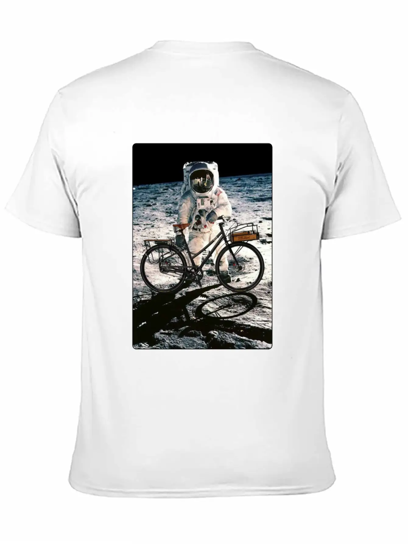 T-Shirt This Way It's Easy, Ride Bike On The Moon Stylish Everyday T-Shirt – Unisex Basic Cotton Tee