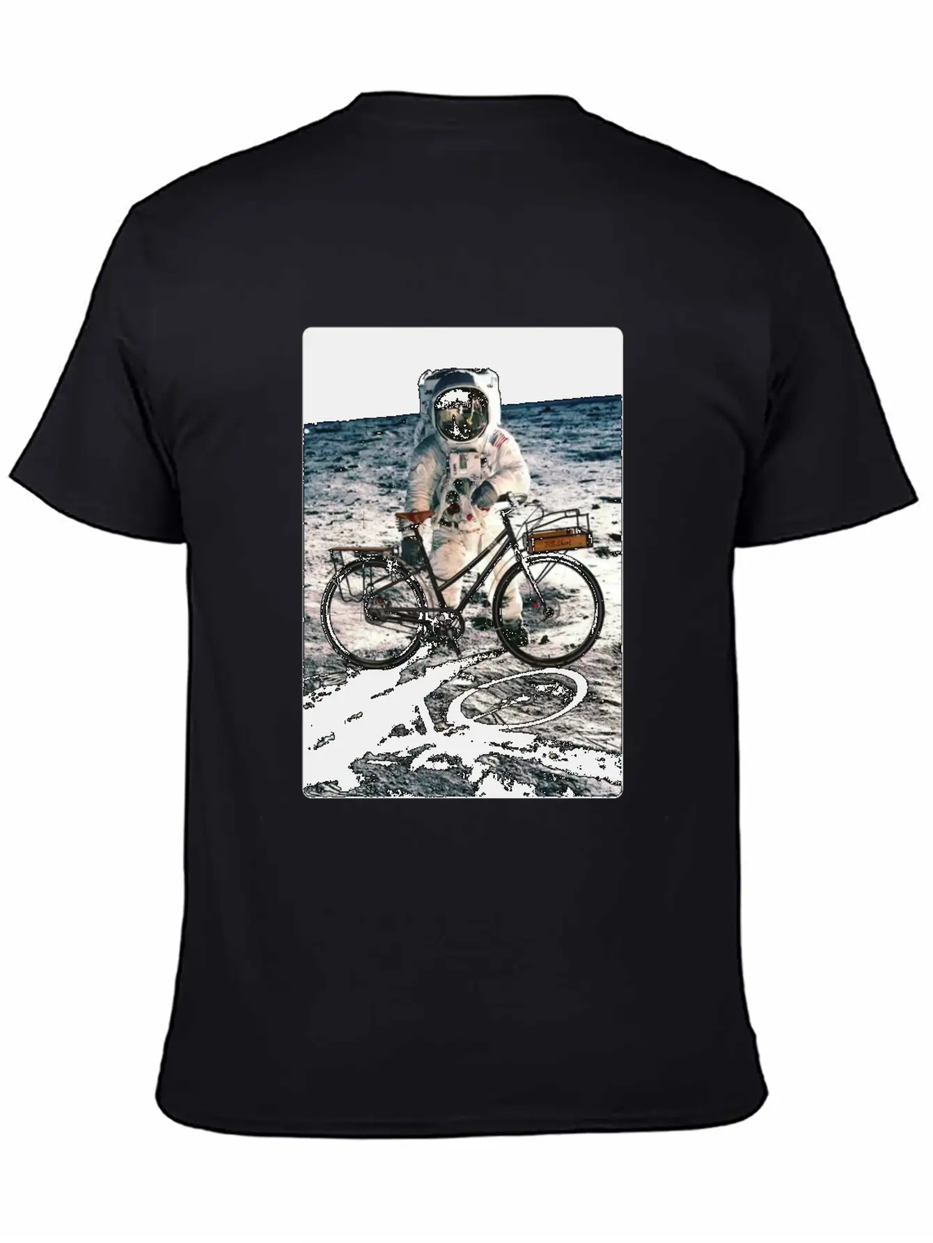 T-Shirt This Way It's Easy, Ride Bike On The Moon Stylish Everyday T-Shirt – Unisex Basic Cotton Tee