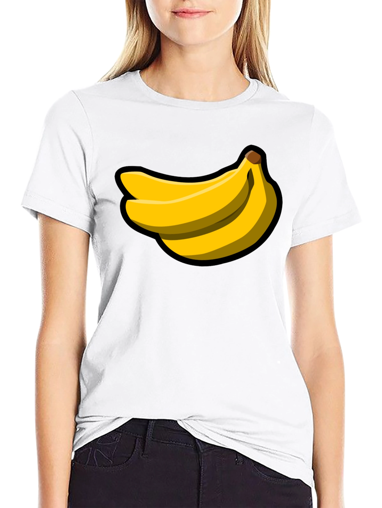 Banana Graphic Black T-Shirt - Fruit Lover Tee